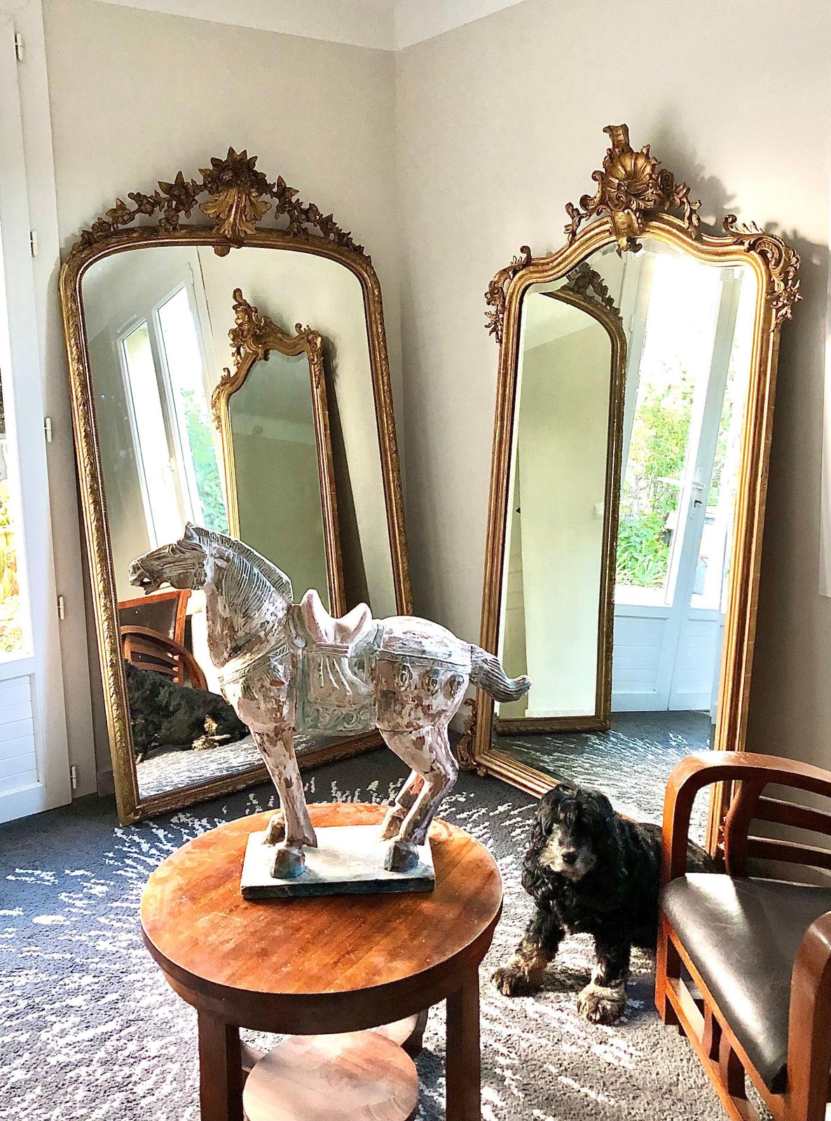 19th Century Neoclassical Grand Giltwood Mirror photo vinterior