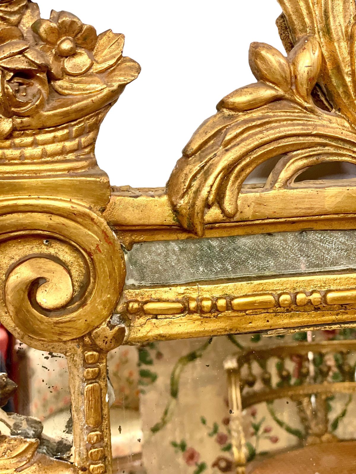 18th Century Louis XVI Period Giltwood Pareclose Mirror photo 13453.0
