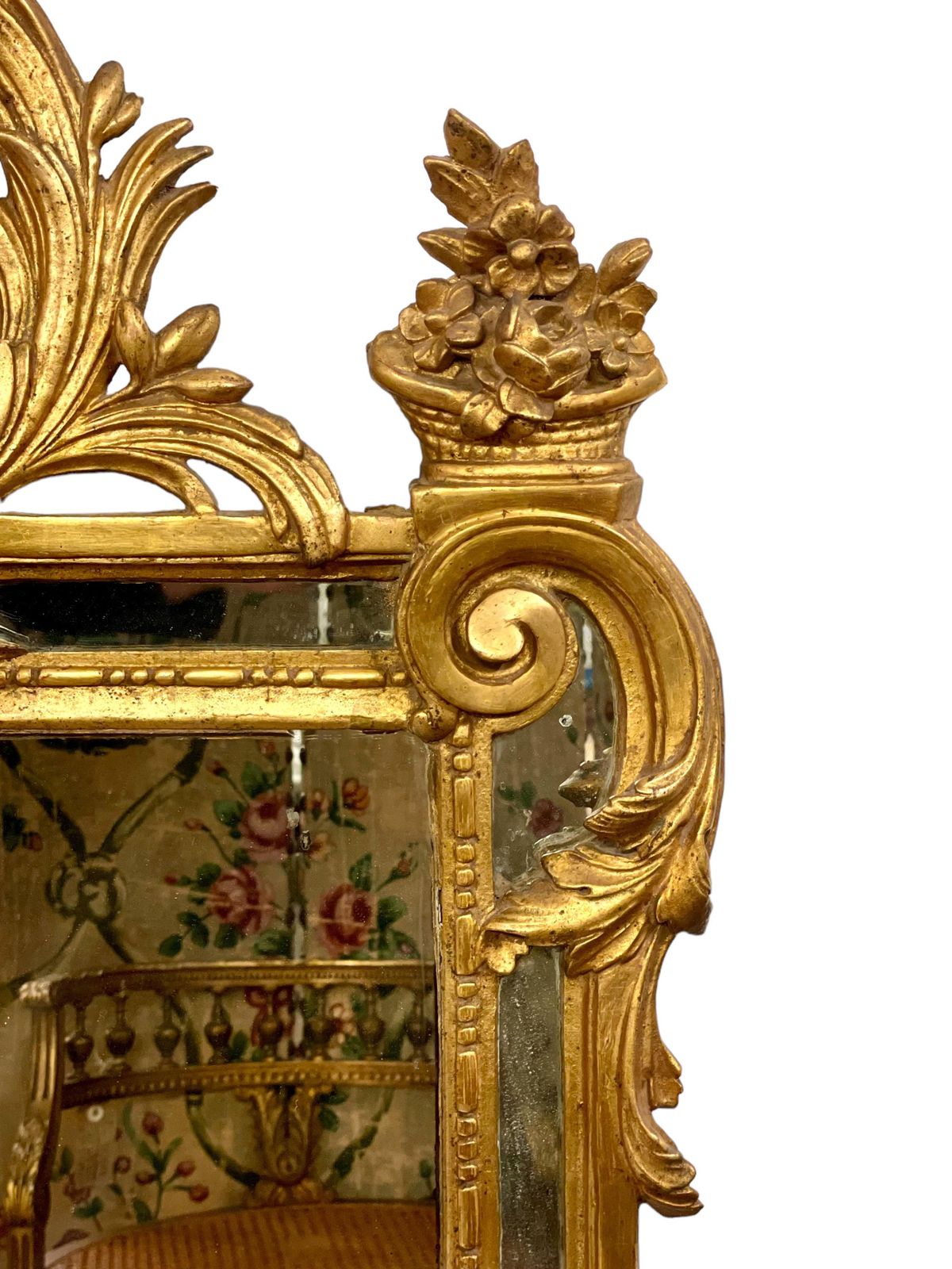 photo for sale 18th Century Louis XVI Period Giltwood Pareclose Mirror