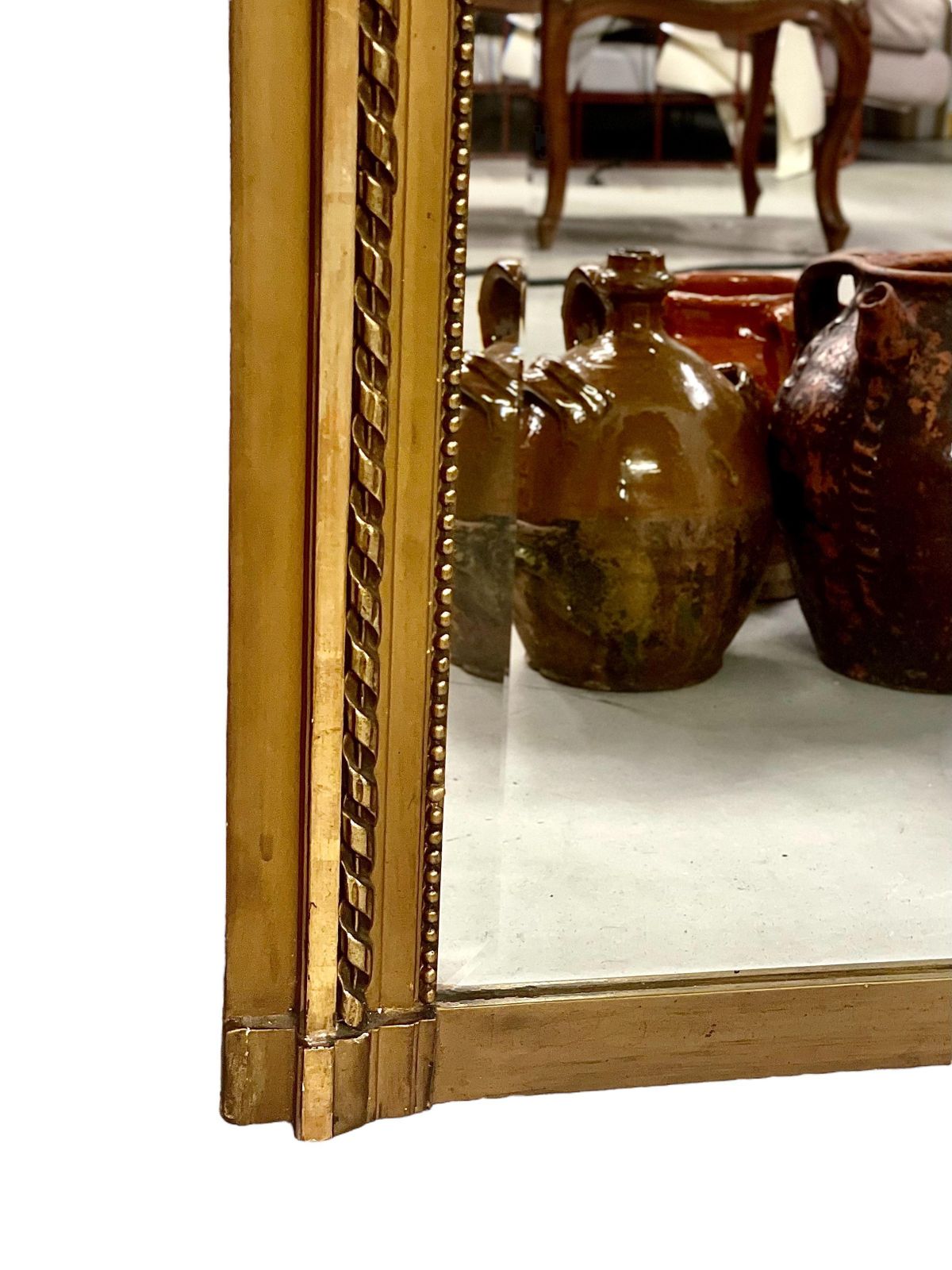 Antique Louis XVI Style Giltwood Trumeau Mirror photo 2536.0