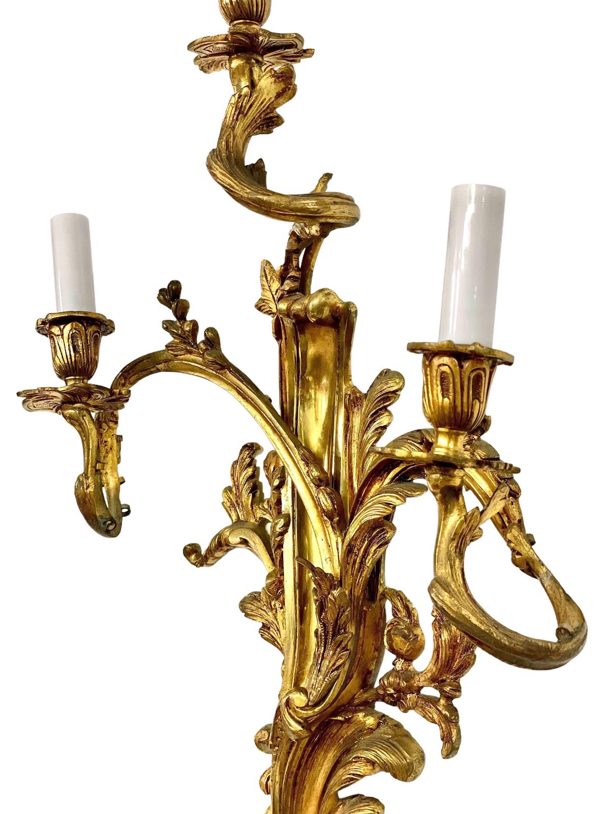 19th Century Pair Of Large Louis XV Gilt Bronze Sconces photo vinterior