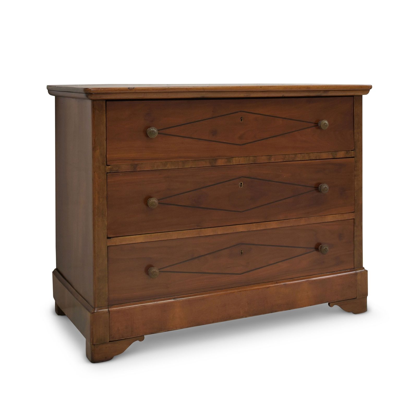 Antique! Chest Of Drawers Restored Mahogany Biedermeier Circa 1850