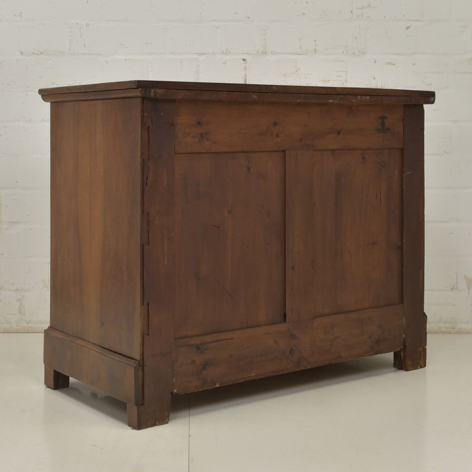869.0 Antique! Chest Of Drawers Restored Mahogany Biedermeier Circa 1850 photo