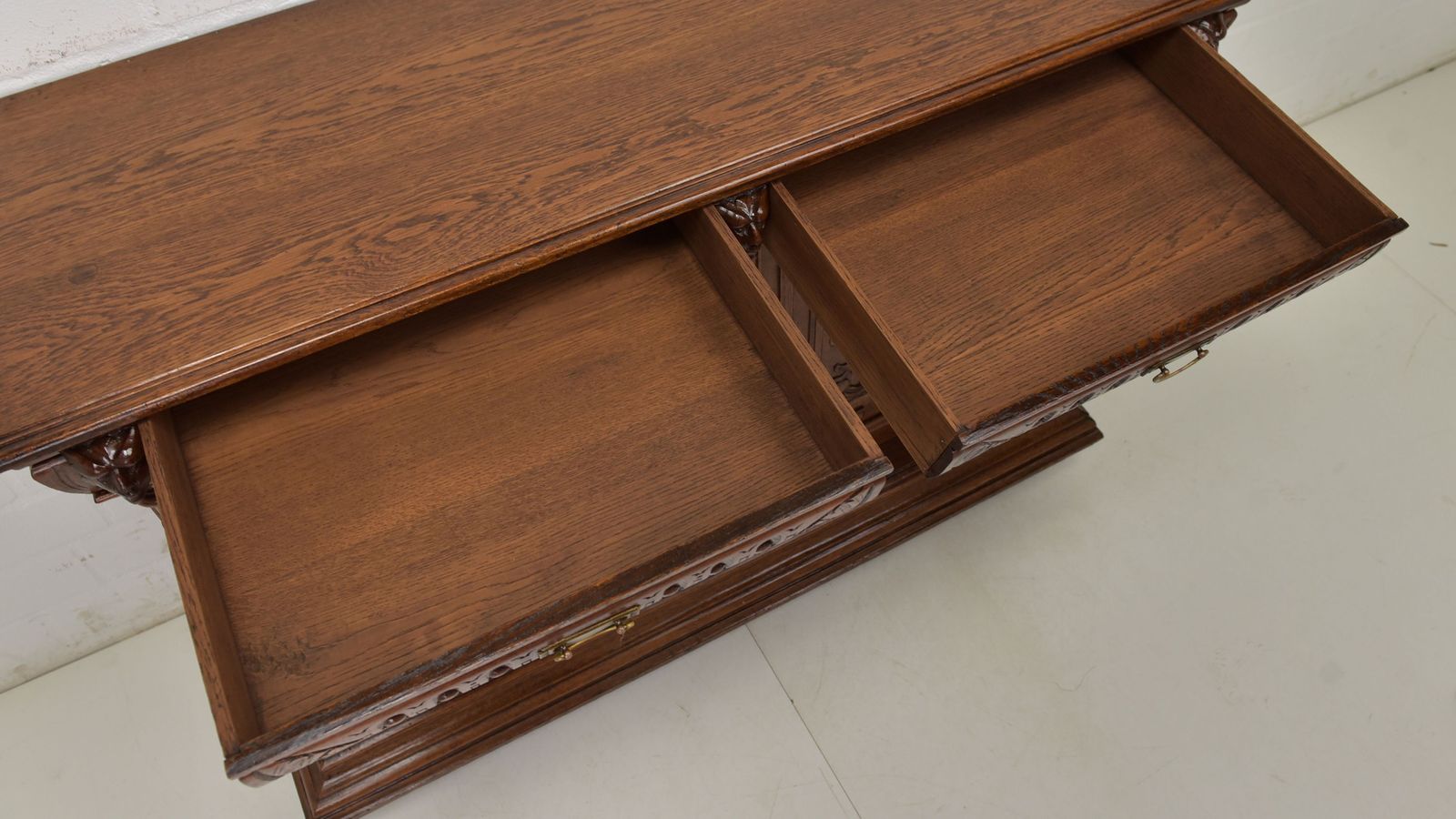Antique! Sideboard, Chest Of Drawers, Restored, Solid Oak, Wilhelminian Style, Circa 1900 photo buy