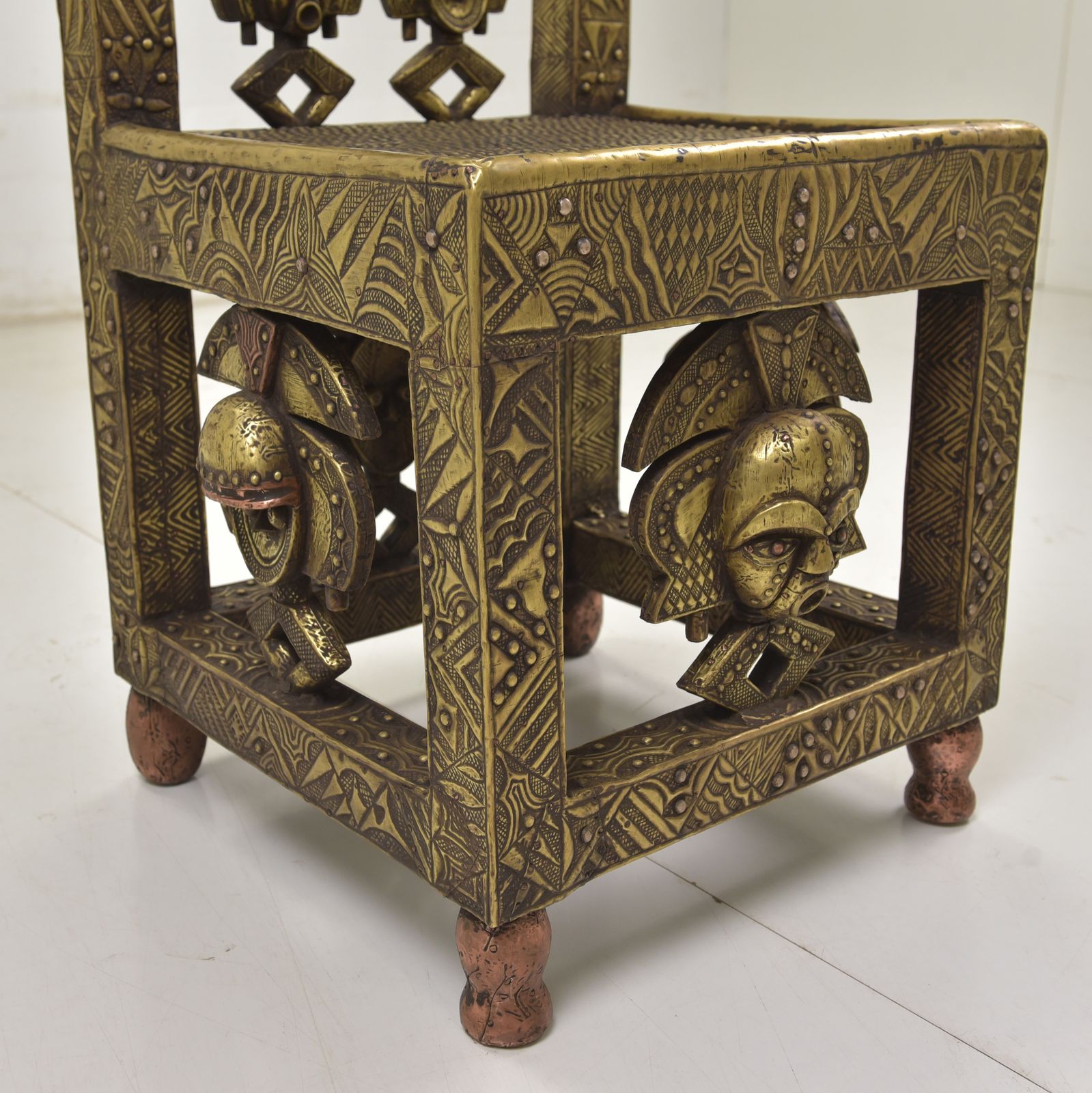 Furniture Original Chief's Seating Group Africa Cameroon Gabon Throne Group Royal 1966 photo