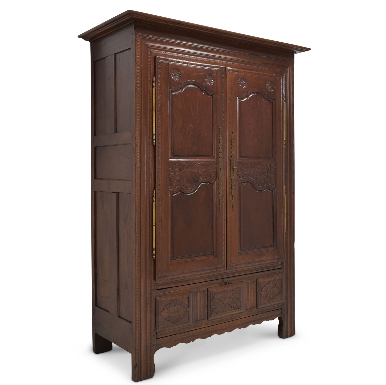 Antique! Small Wardrobe Restored Breton Circa 1820 Hallway Cupboard
