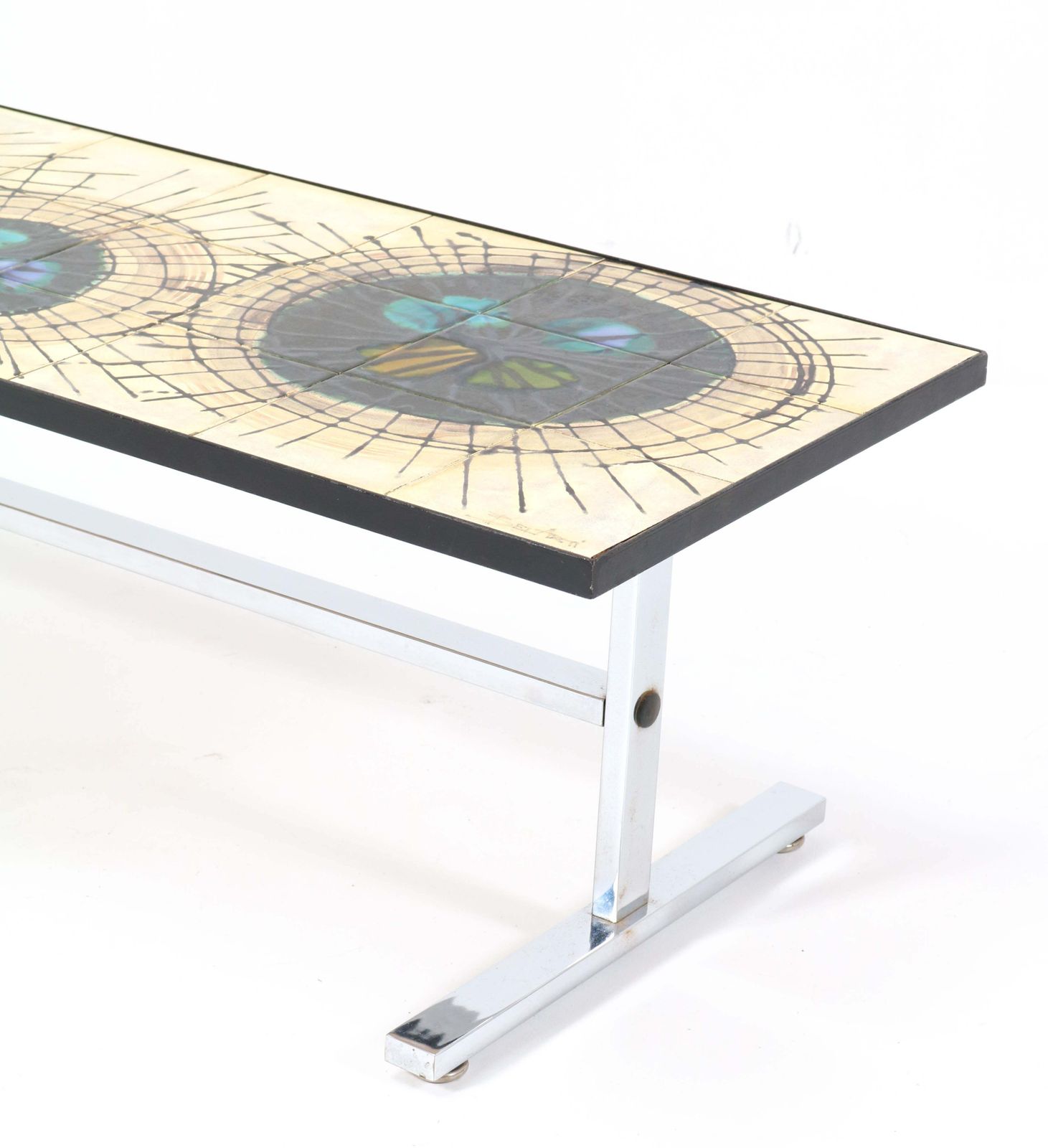 Belgium Mid Century Modern Ceramic Coffee Table By Juliette Belarti, 1960s photo vinterior