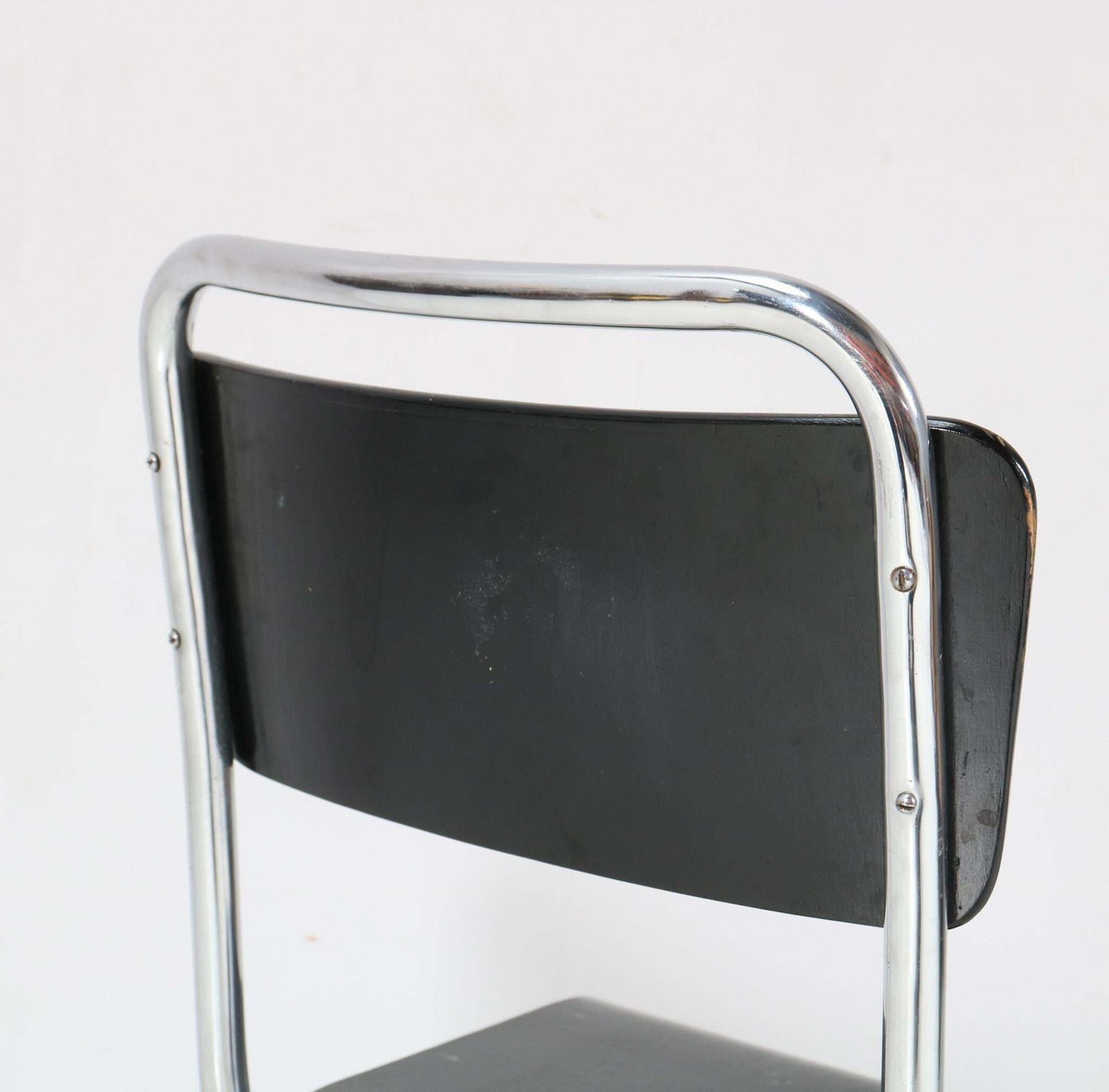 Rationalist  Bauhaus Tubular Side Chair, 1930s photo vinterior