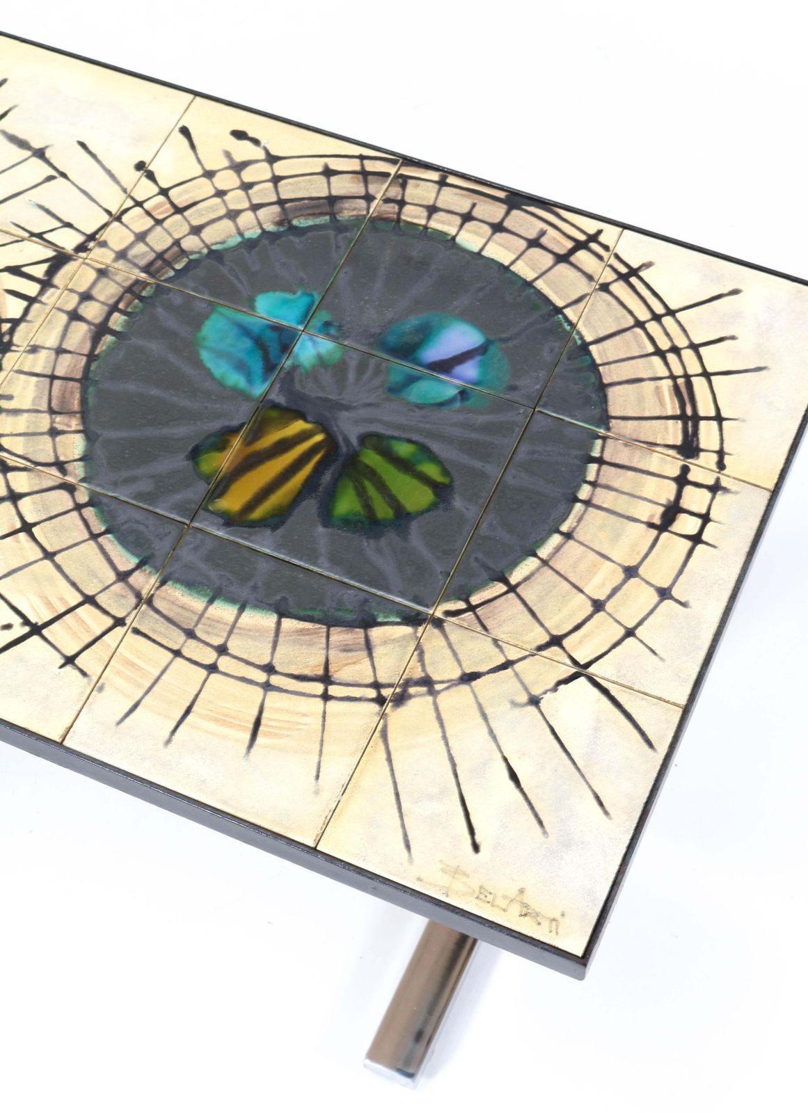 photo furniture Belgium Mid Century Modern Ceramic Coffee Table By Juliette Belarti, 1960s