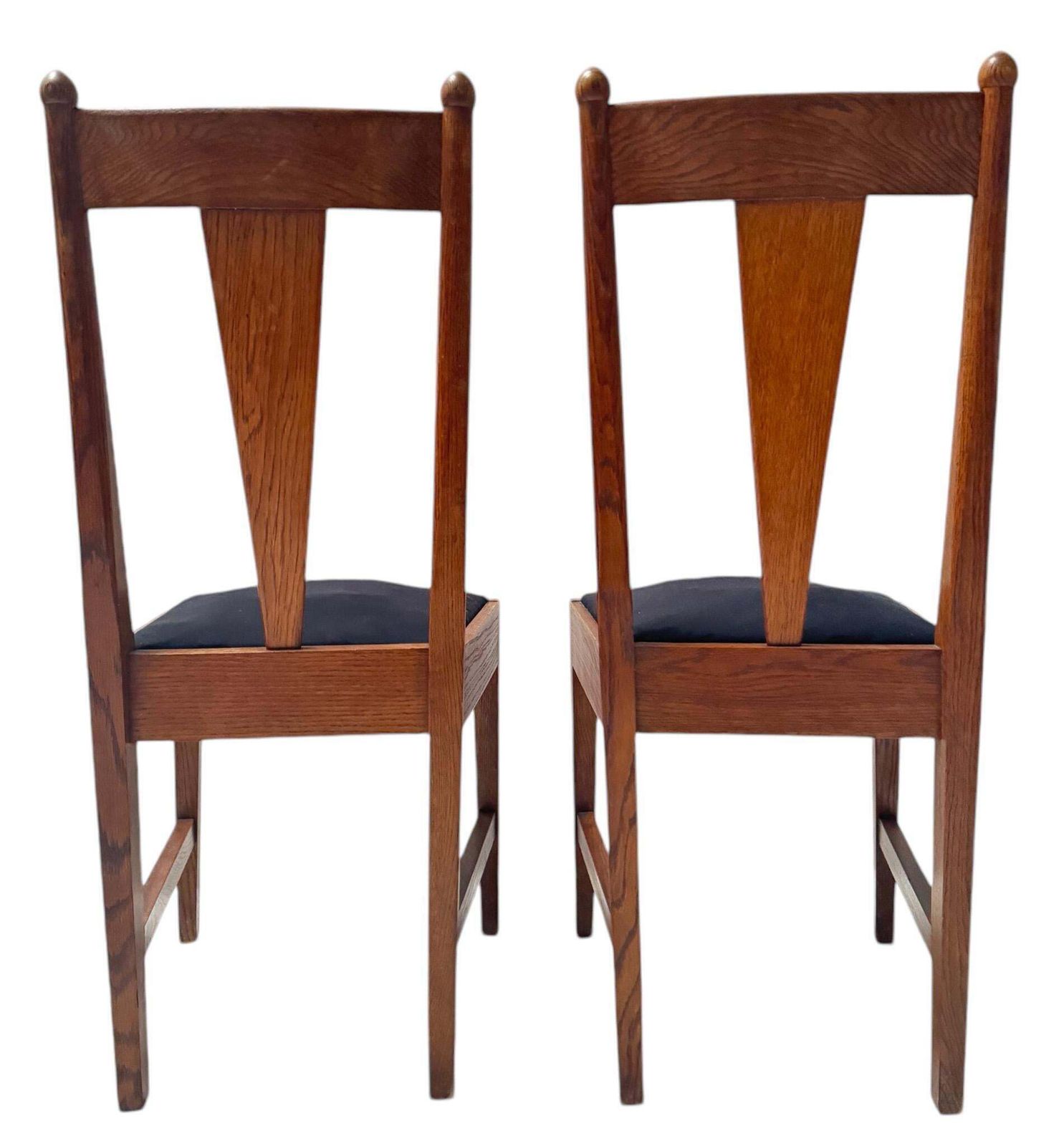 Willem Penaat Two Art Deco Amsterdamse School Chairs For Metz & Co. Amsterdam photo for sale