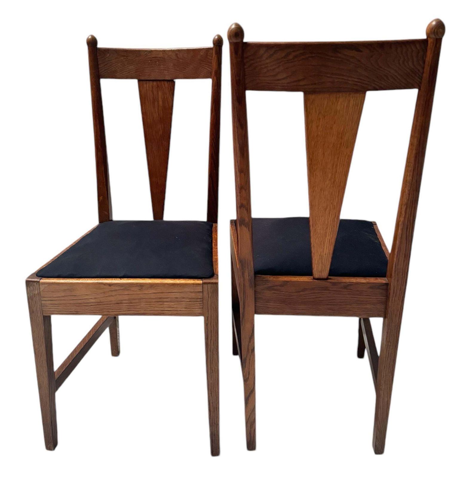 Willem Penaat Two Art Deco Amsterdamse School Chairs For Metz & Co. Amsterdam photo Furniture