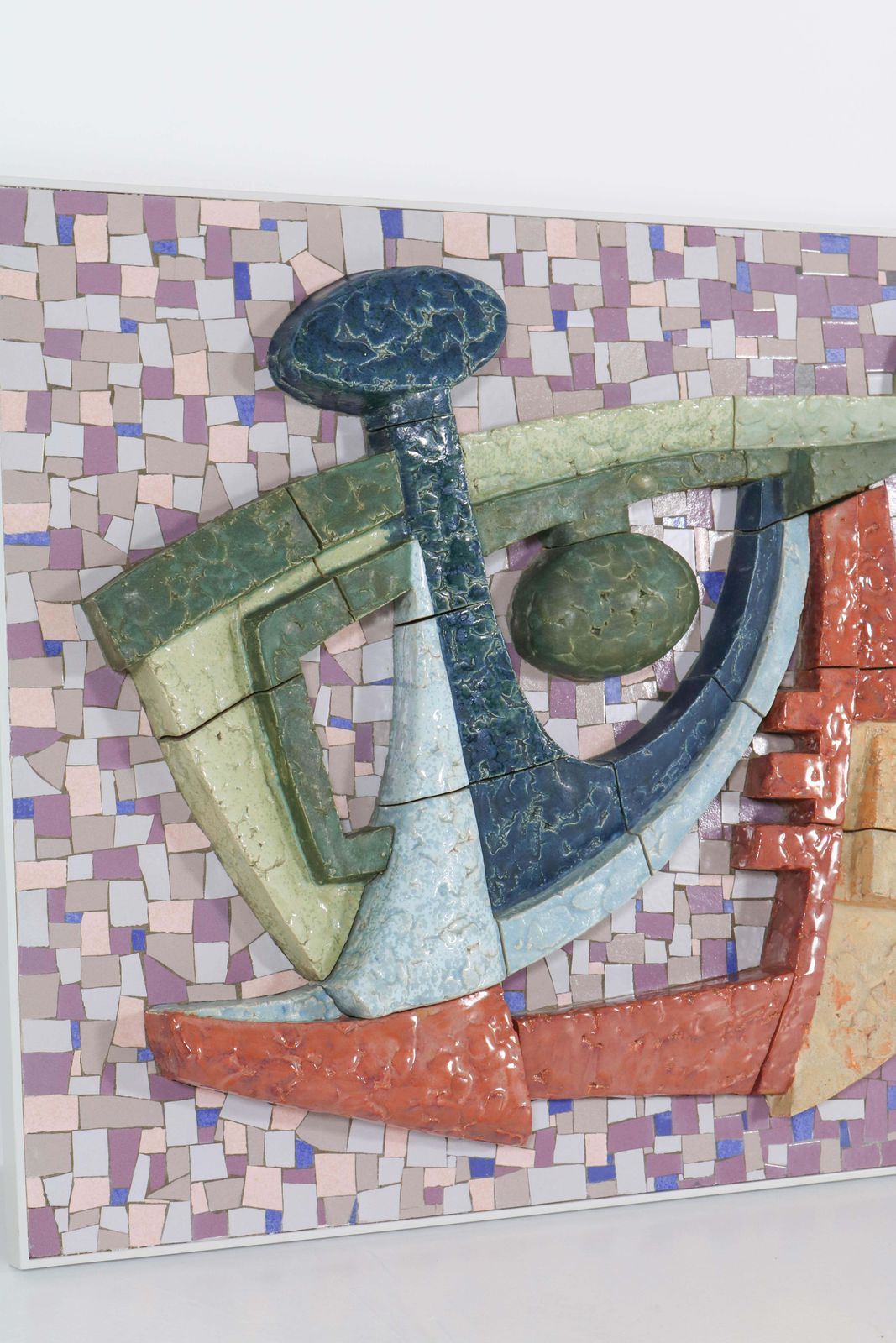 Dutch Mid Century Modern Ceramic Artwork By Porceleyne Fles Delft, 1970s photo for sale