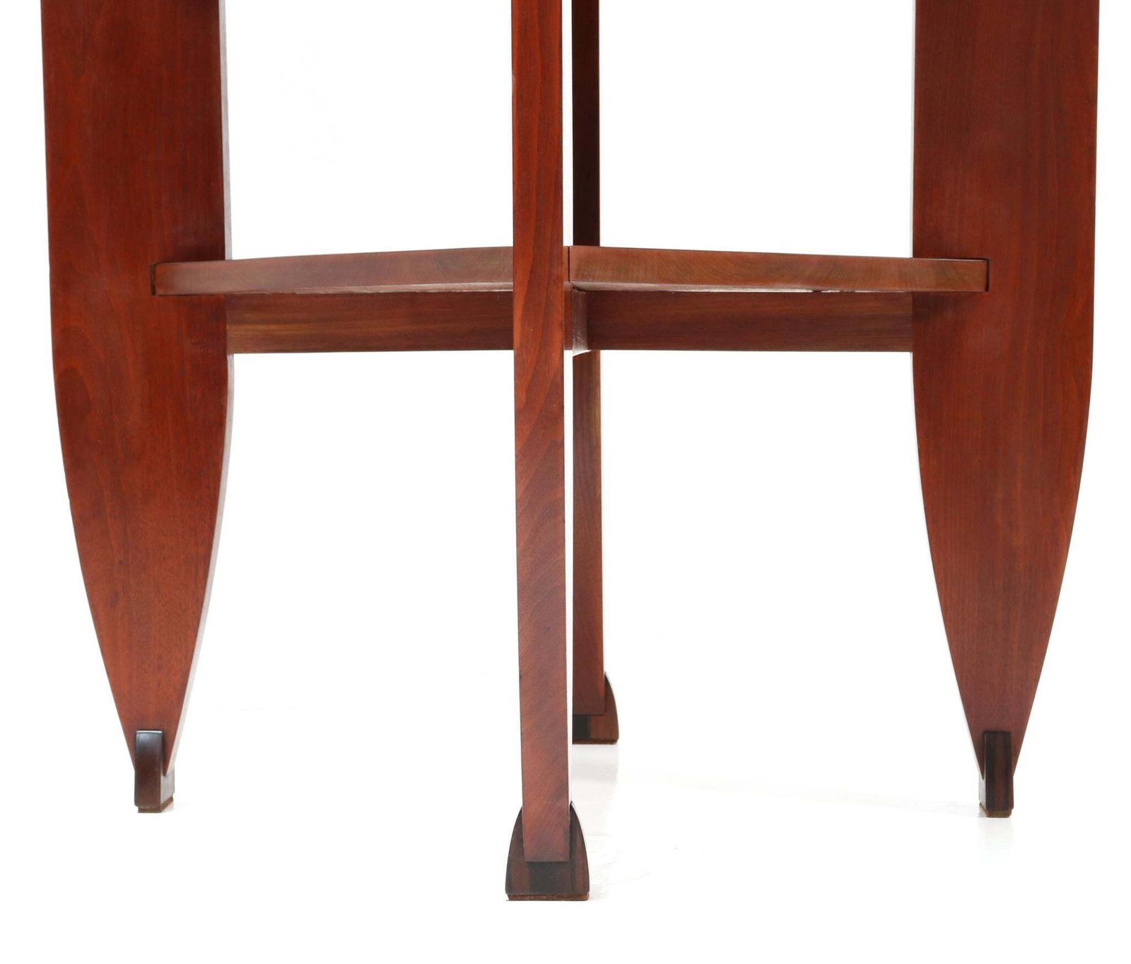 Walnut Art Deco Amsterdamse School Coffee Table By J.J. Zijfers Amsterdam, 1920s photo vinterior