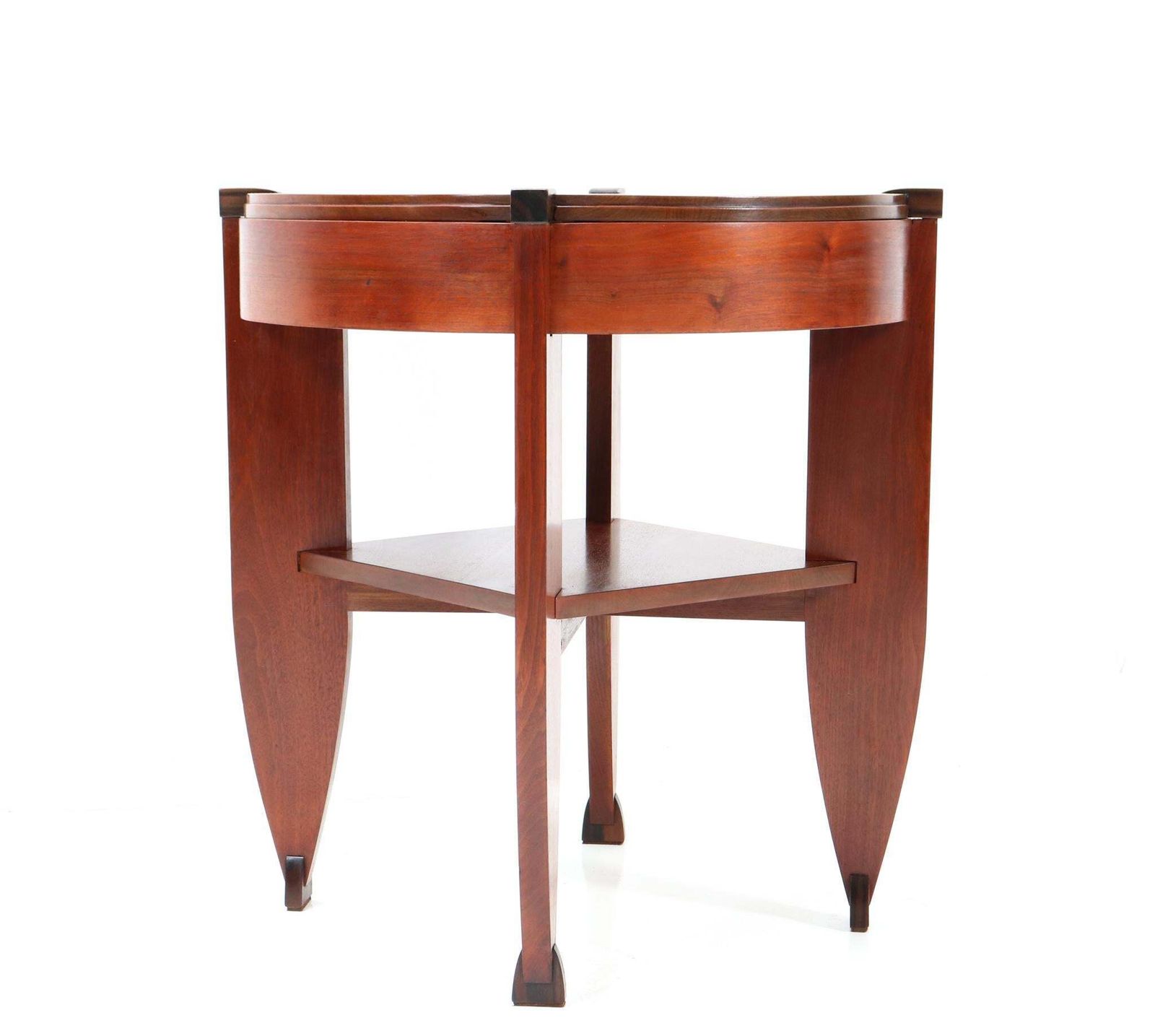 Walnut Art Deco Amsterdamse School Coffee Table By J.J. Zijfers Amsterdam, 1920s photo vintage