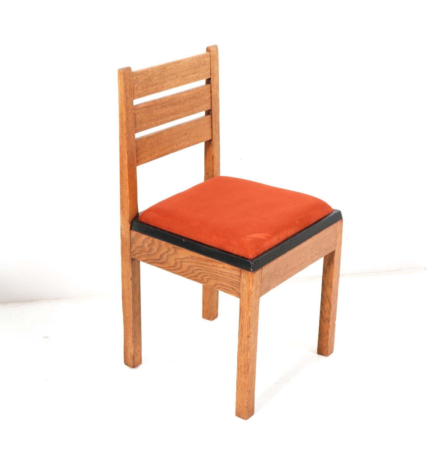 Oak Art Deco Modernist Side Chair By Jan Brunott, 1920s photo 1582.0
