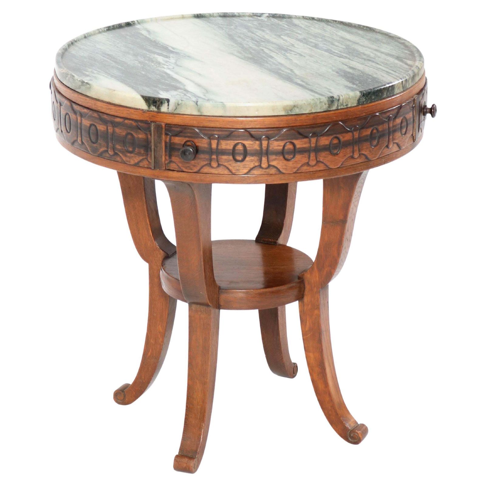 Oak Art Deco Amsterdamse School Coffee Table By 'T Woonhuys Amsterdam, 1920s