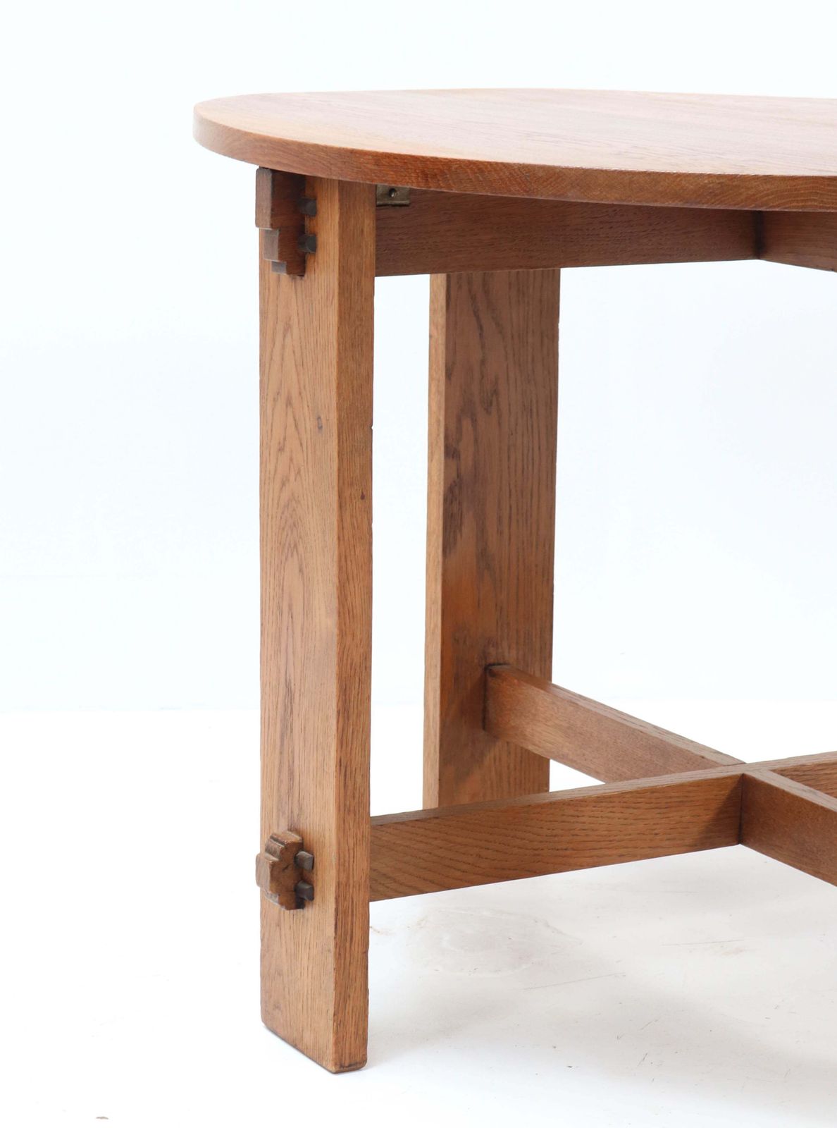 Oak Art Deco Haagse School Coffee Table By J.C. Le Cointre Den Haag, 1920s photo vinterior