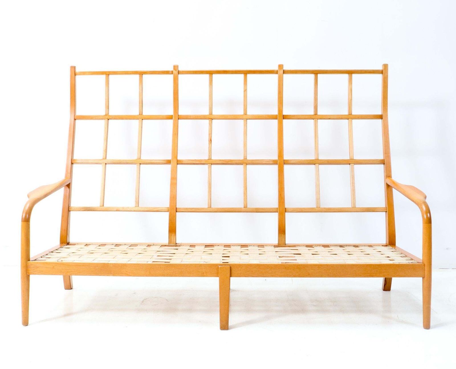 Ash Mid Century Modern High Back Sofa By Frits Eschauzier Jr, 1967 photo vinterior