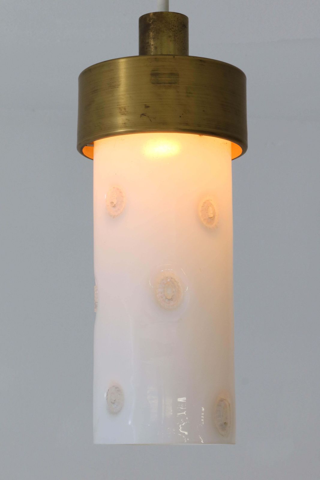 Five Mid Century Modern Italian Pendant Lights With Murano Glass Shade, 1960s photo vinterior