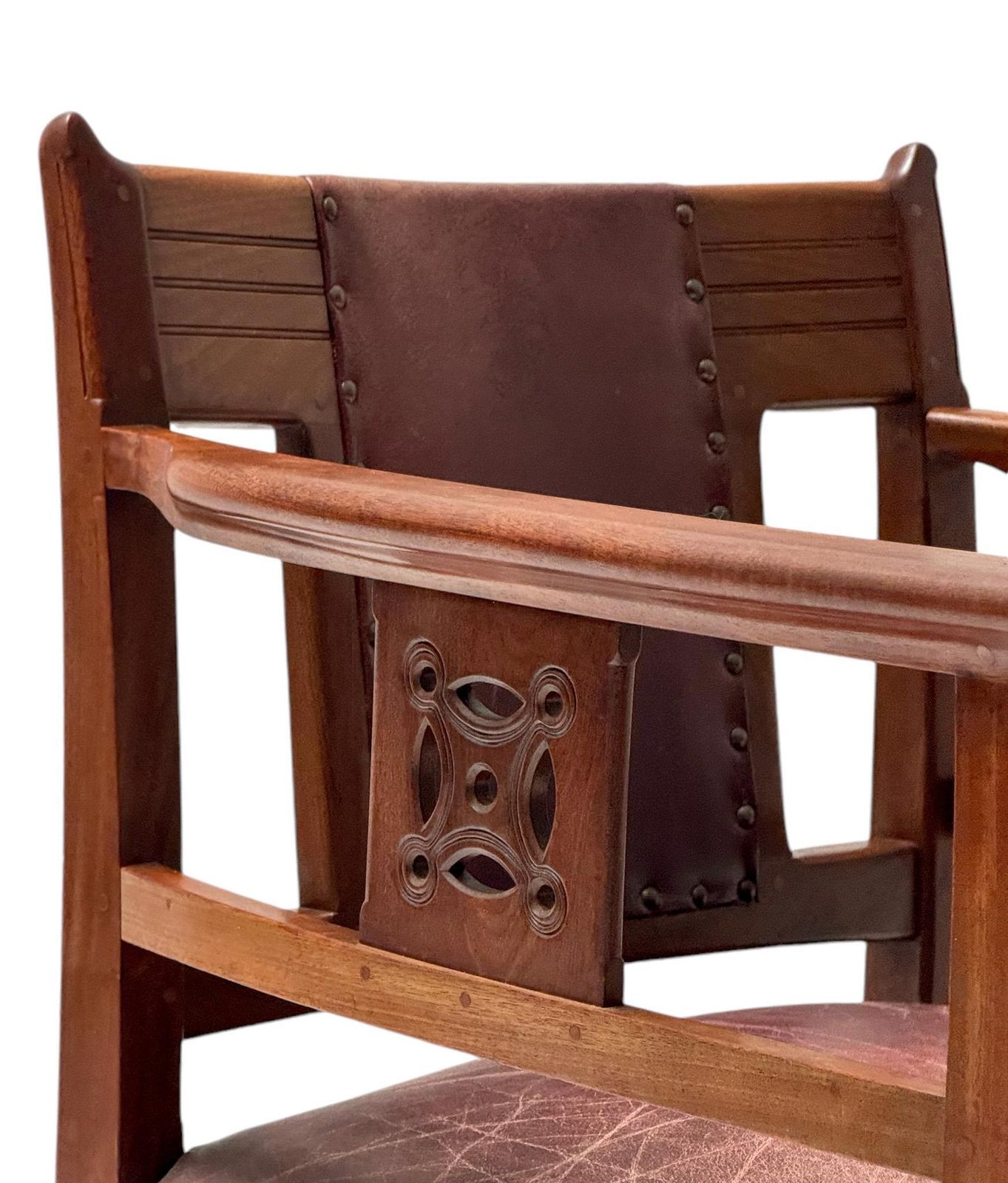 photo buy Jac. Van Den Bosch Arts & Crafts Club Chair For 'T Binnenhuis Amsterdam, 1900s
