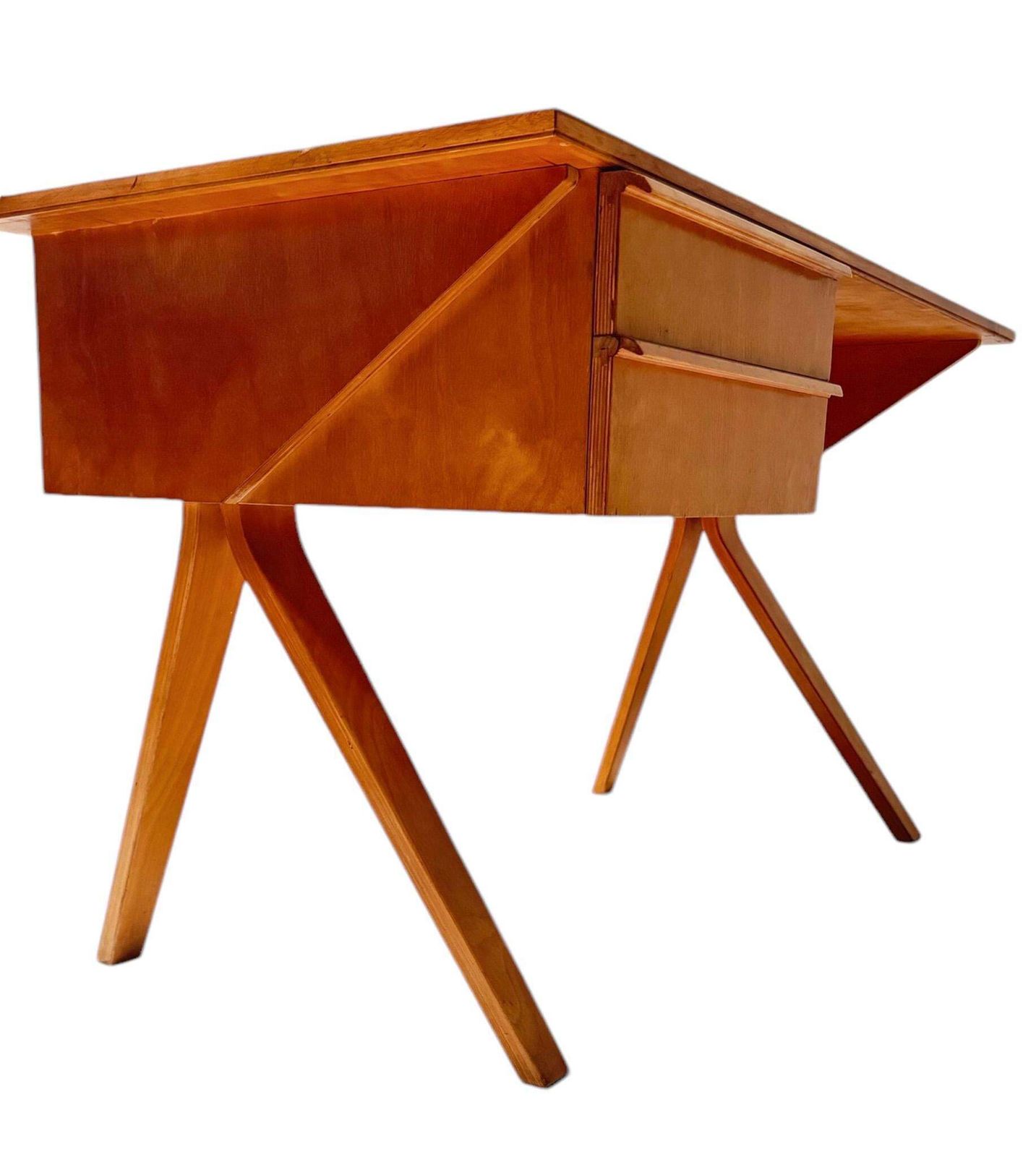 Cees Braakman Mid Century Modern Eb02 Writing Table For Pastoe, 1950s photo vinterior