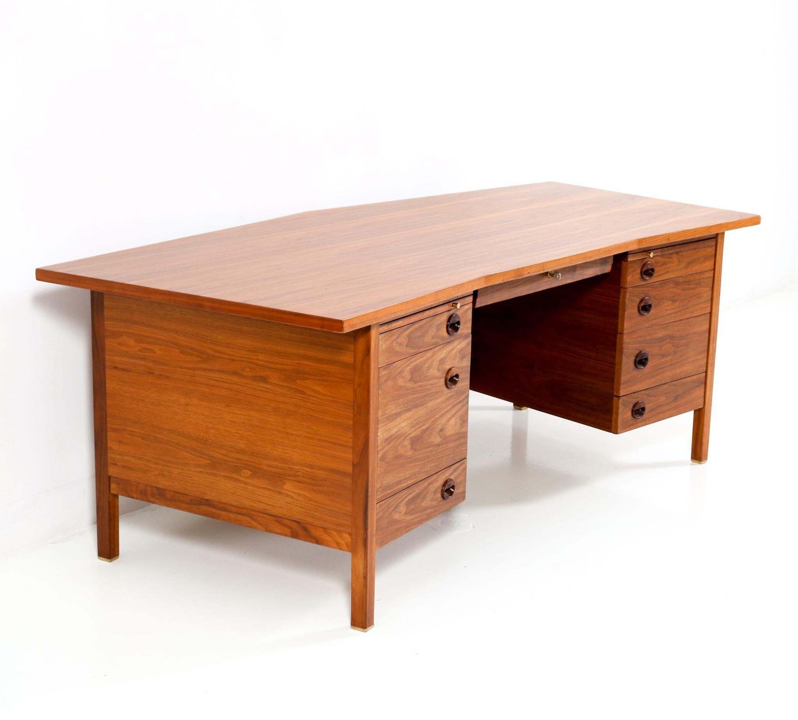 Mid Century Modern Walnut Executive Desk By Edward Wormley For Dunbar, 1950s photo 3446.0