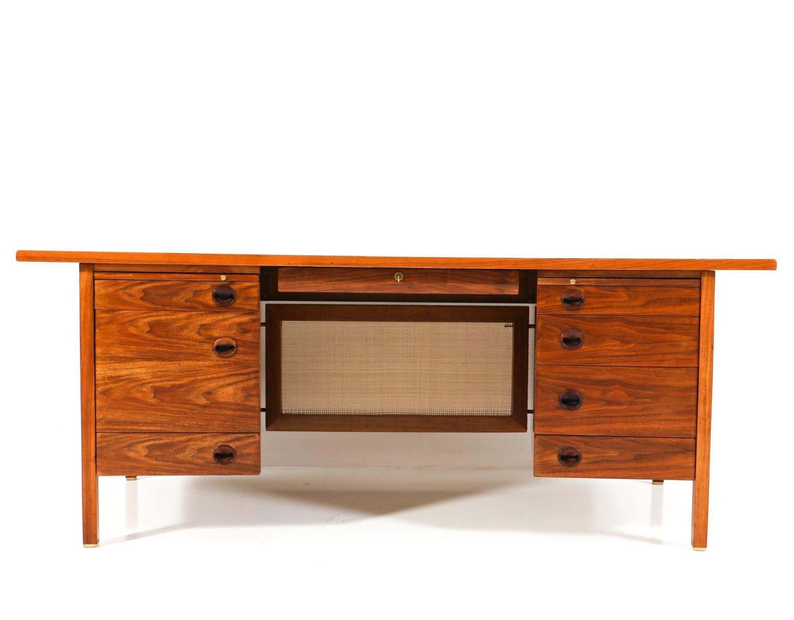 Mid Century Modern Walnut Executive Desk By Edward Wormley For Dunbar, 1950s photo buy