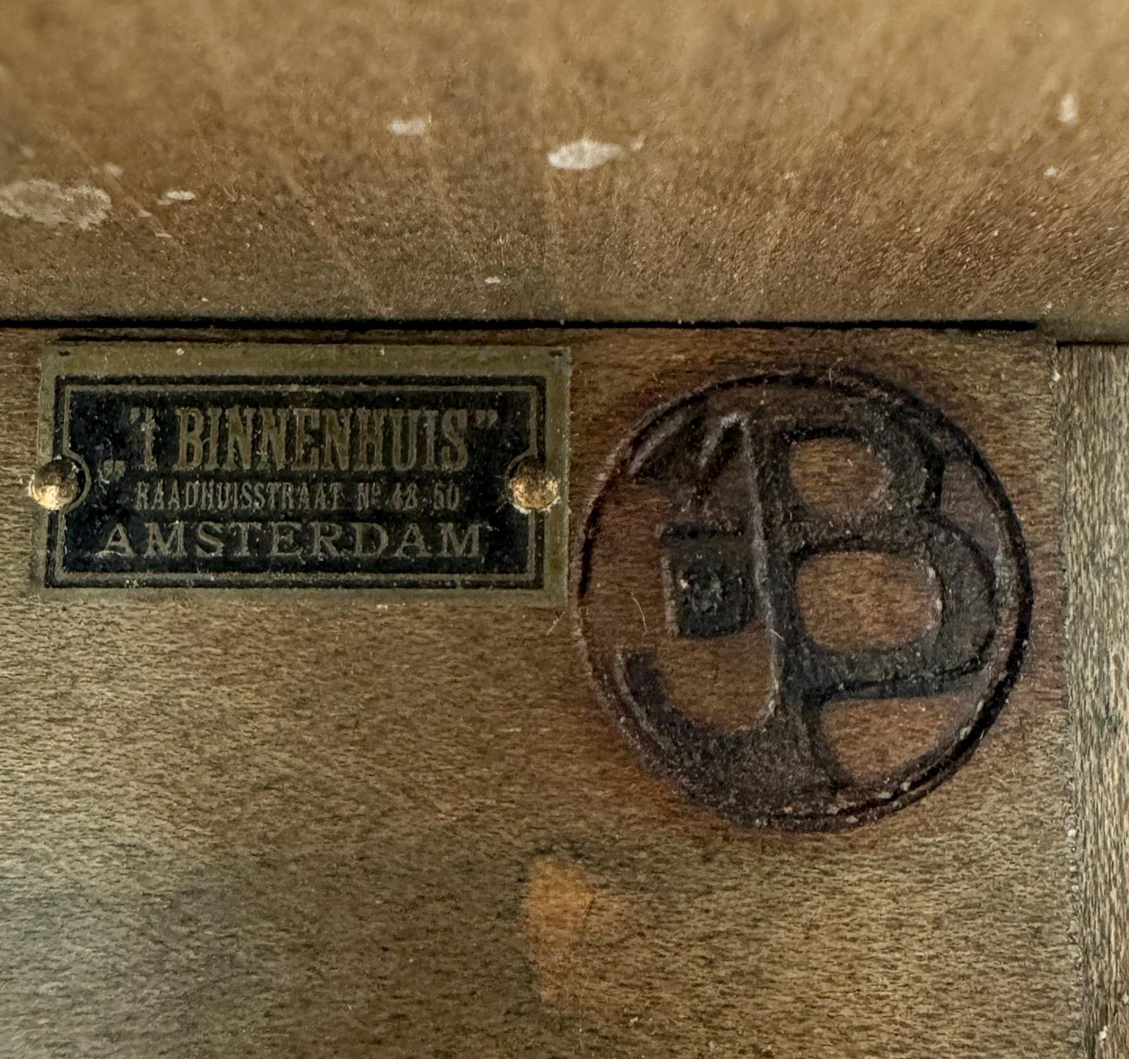 photo vintage Jac. Van Den Bosch 'T Binnenhuis Art Deco Library Chair Or Library Steps, 1916
