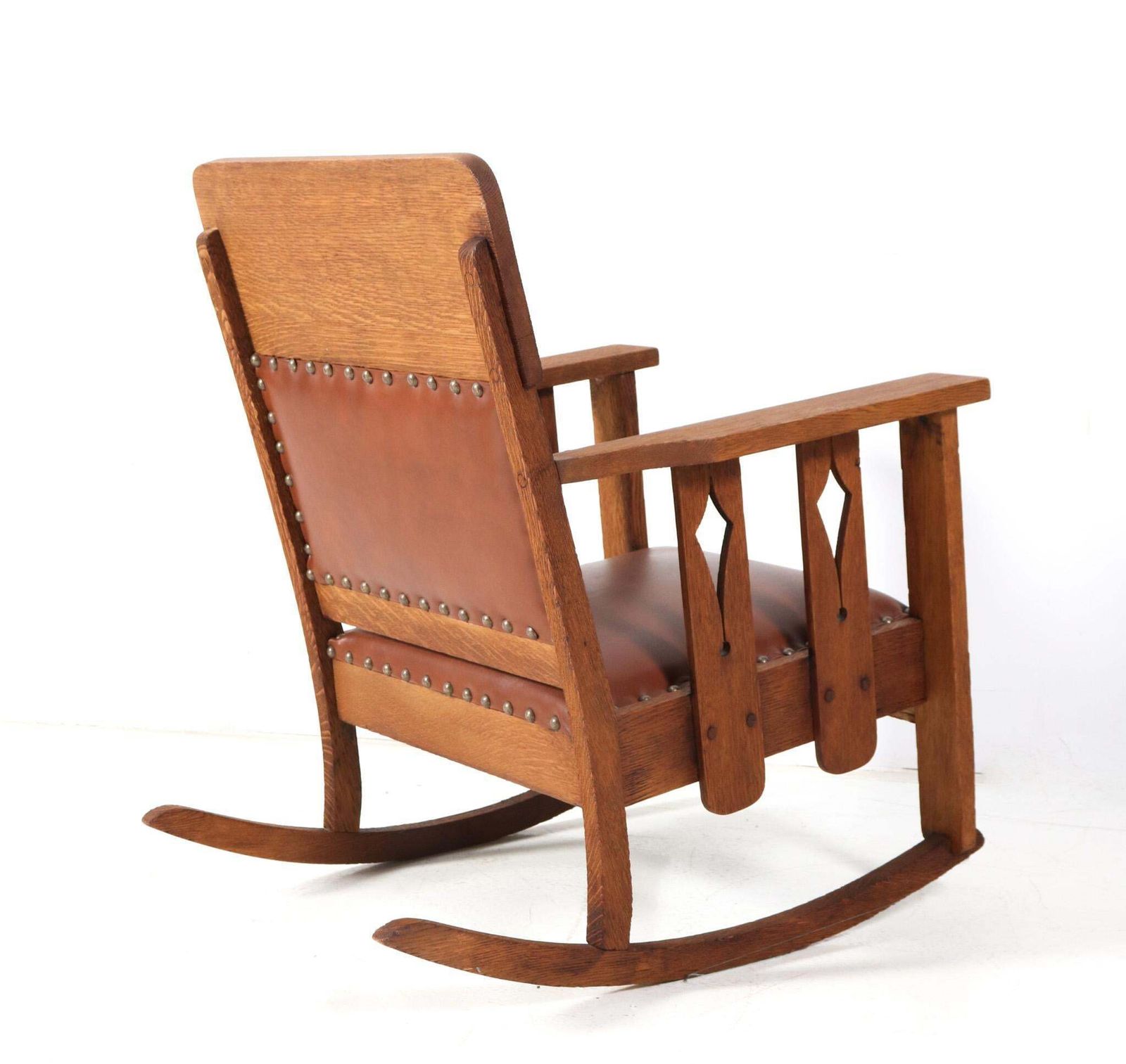 Oak Arts & Crafts Mission Rocking Chair, 1900s photo buy