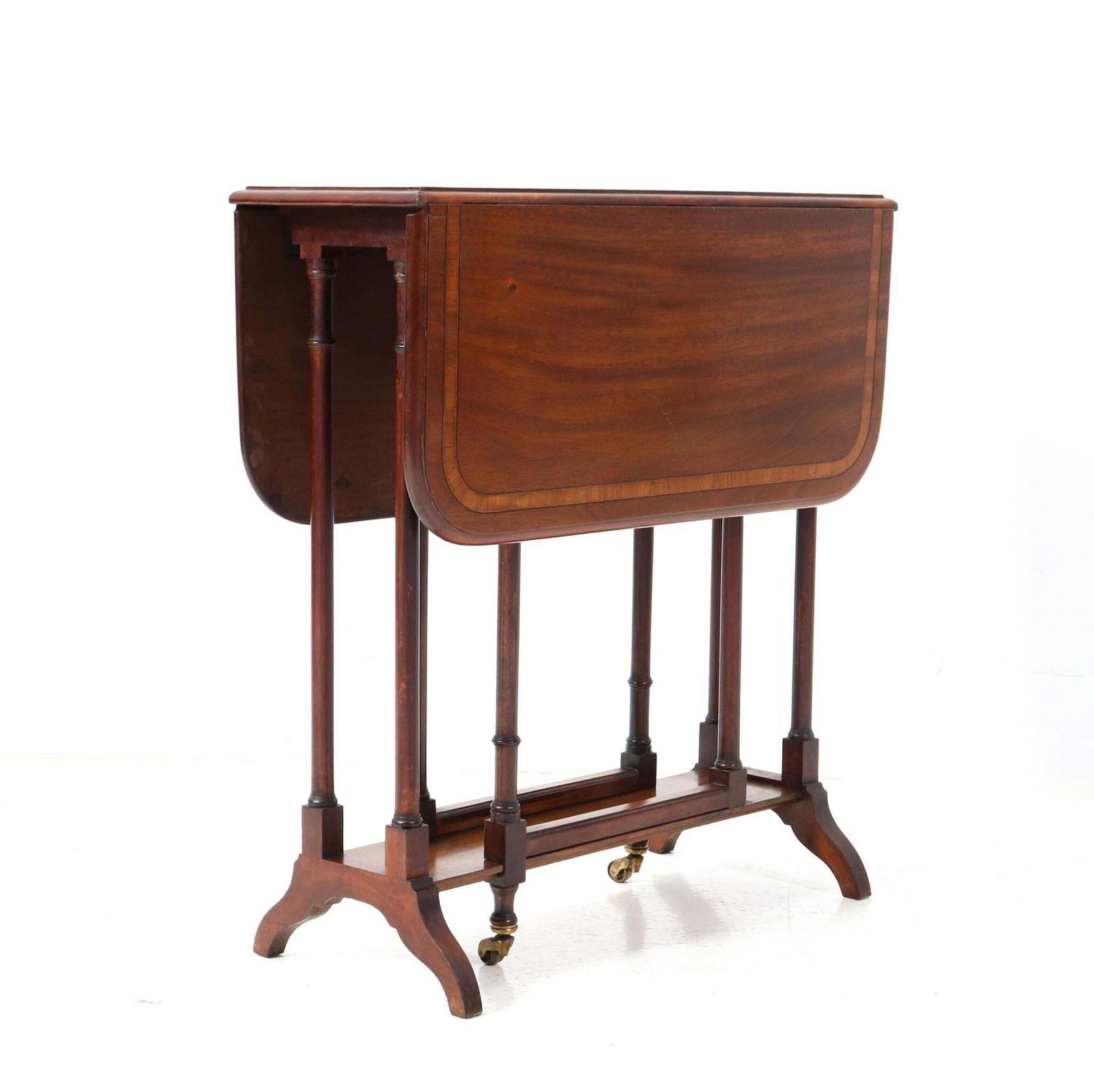 Walnut English 19th Century Spider Leg Table With Drop Leaves photo vinterior