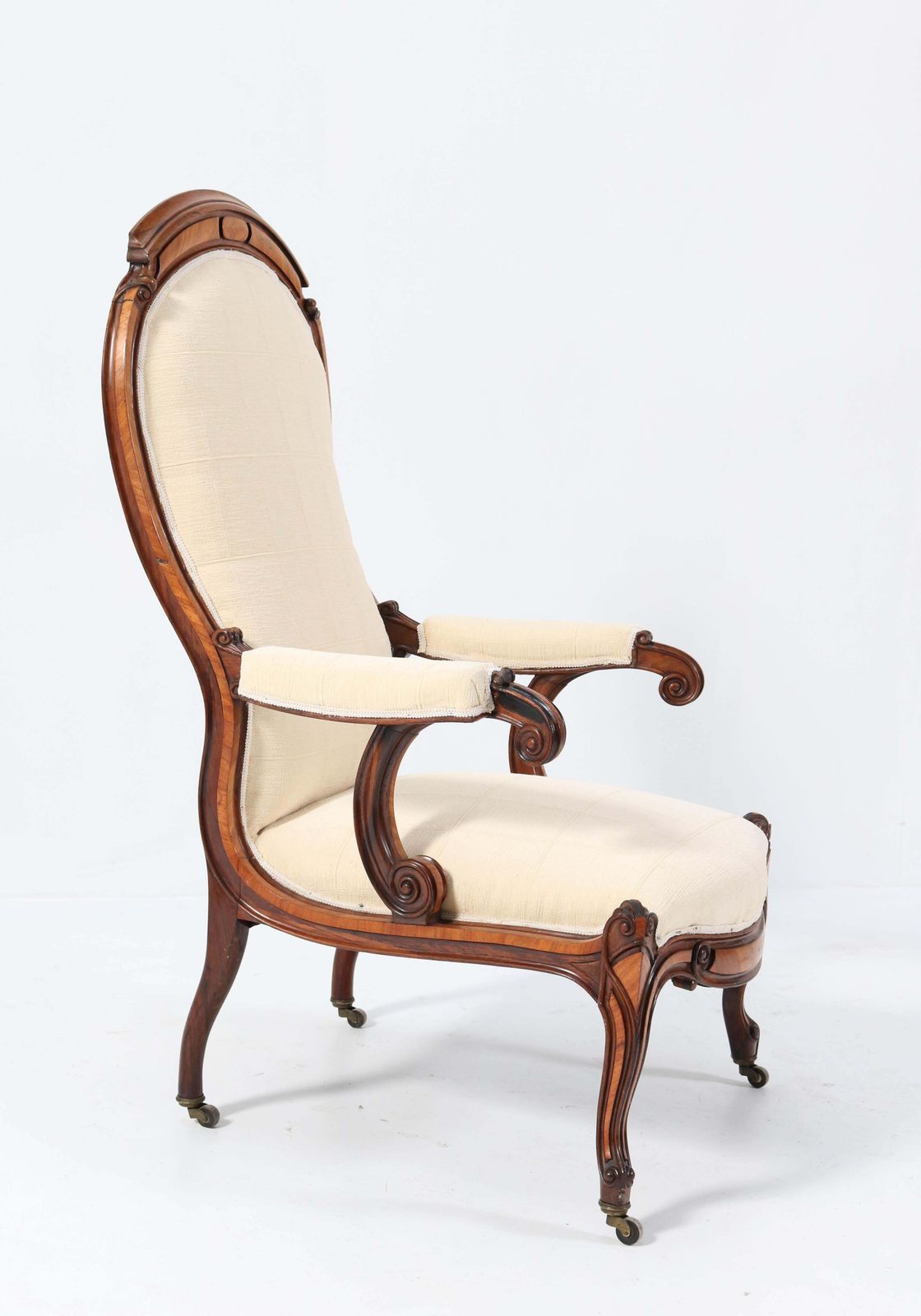 photo vinterior Satinwood Victorian High Back Armchair Or Voltaire Chair, 1860s