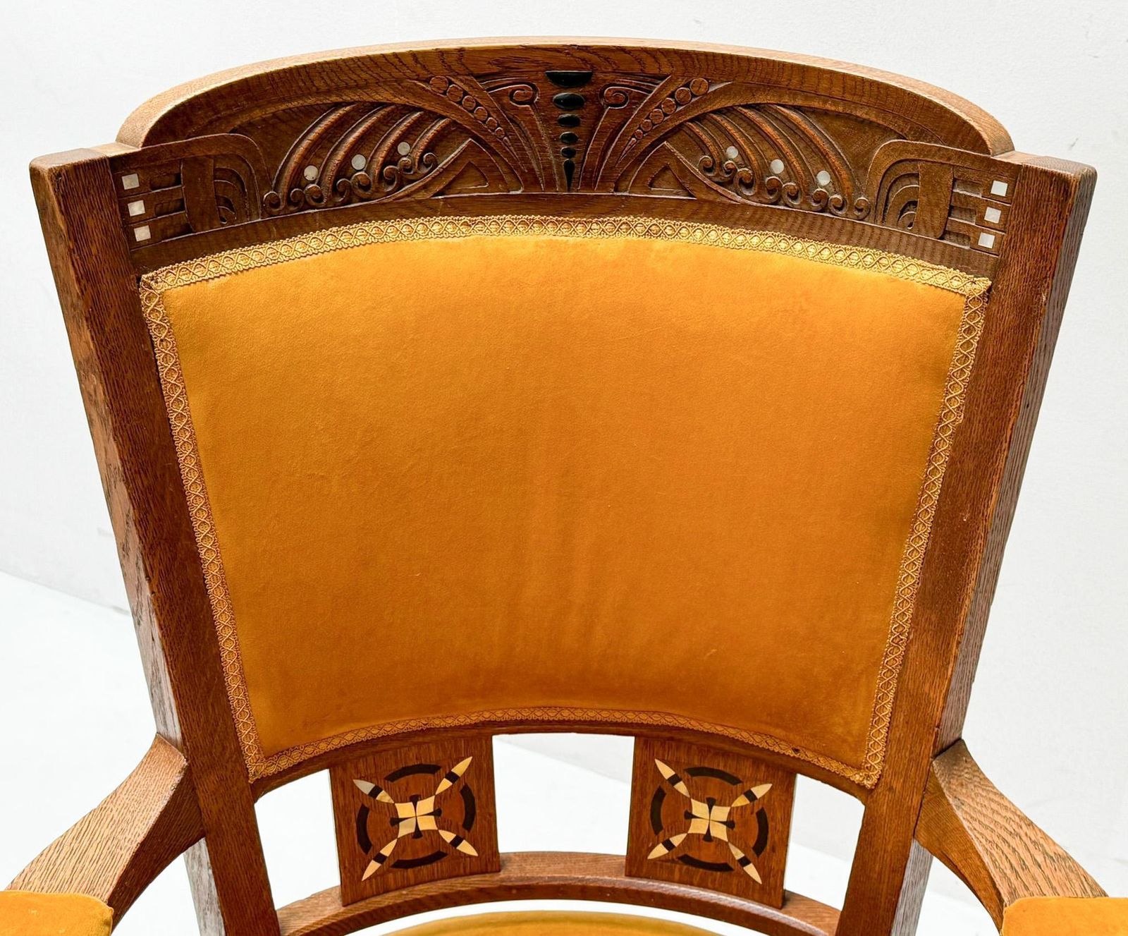 Art Nouveau Arts & Crafts Armchairs By H.F. Jansen & Zonen Amsterdam photo vintage
