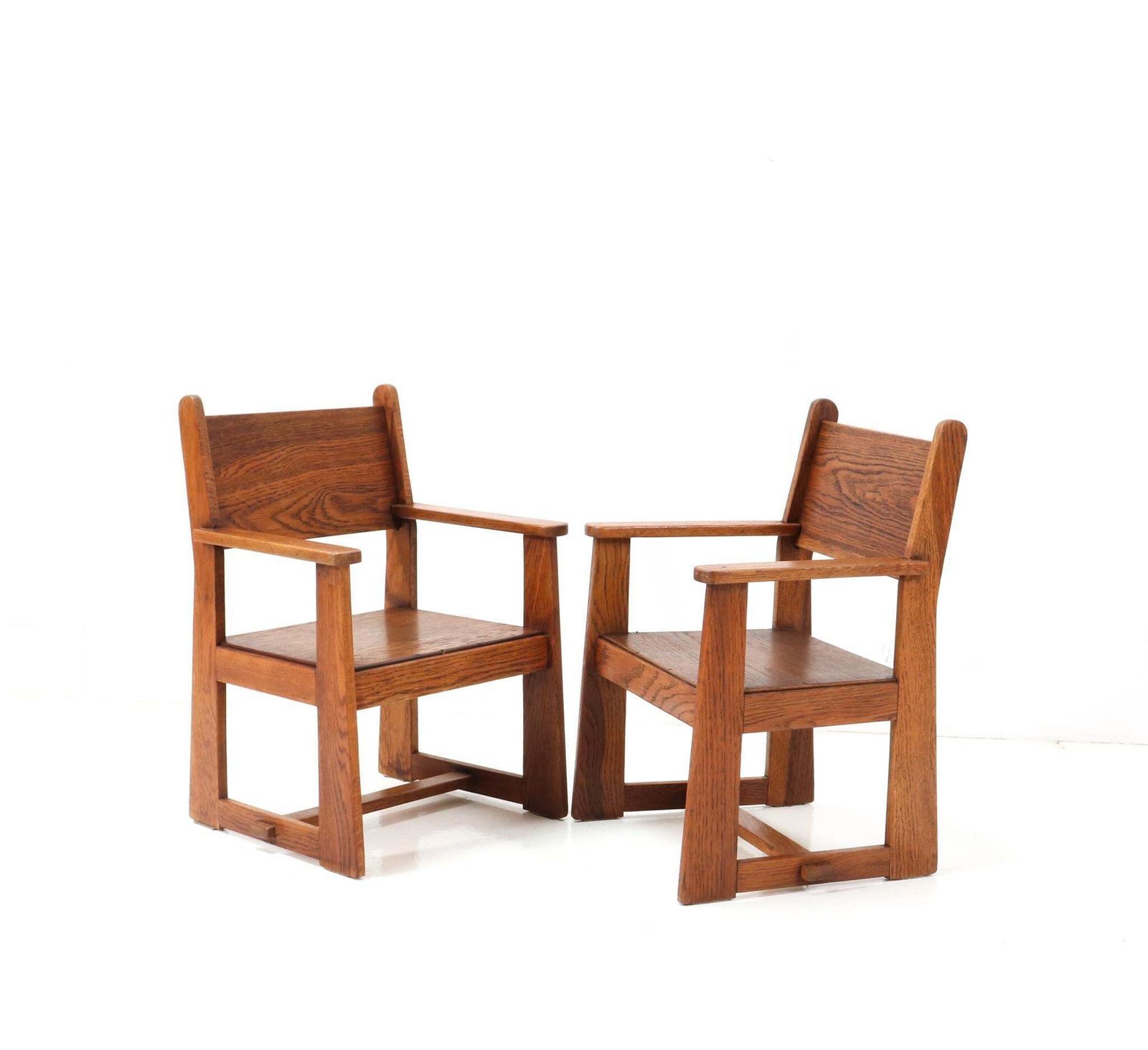 Two Art Deco Modernist Children's Armchairs By Jan Wils For Eik En Linden, 1918 photo furniture