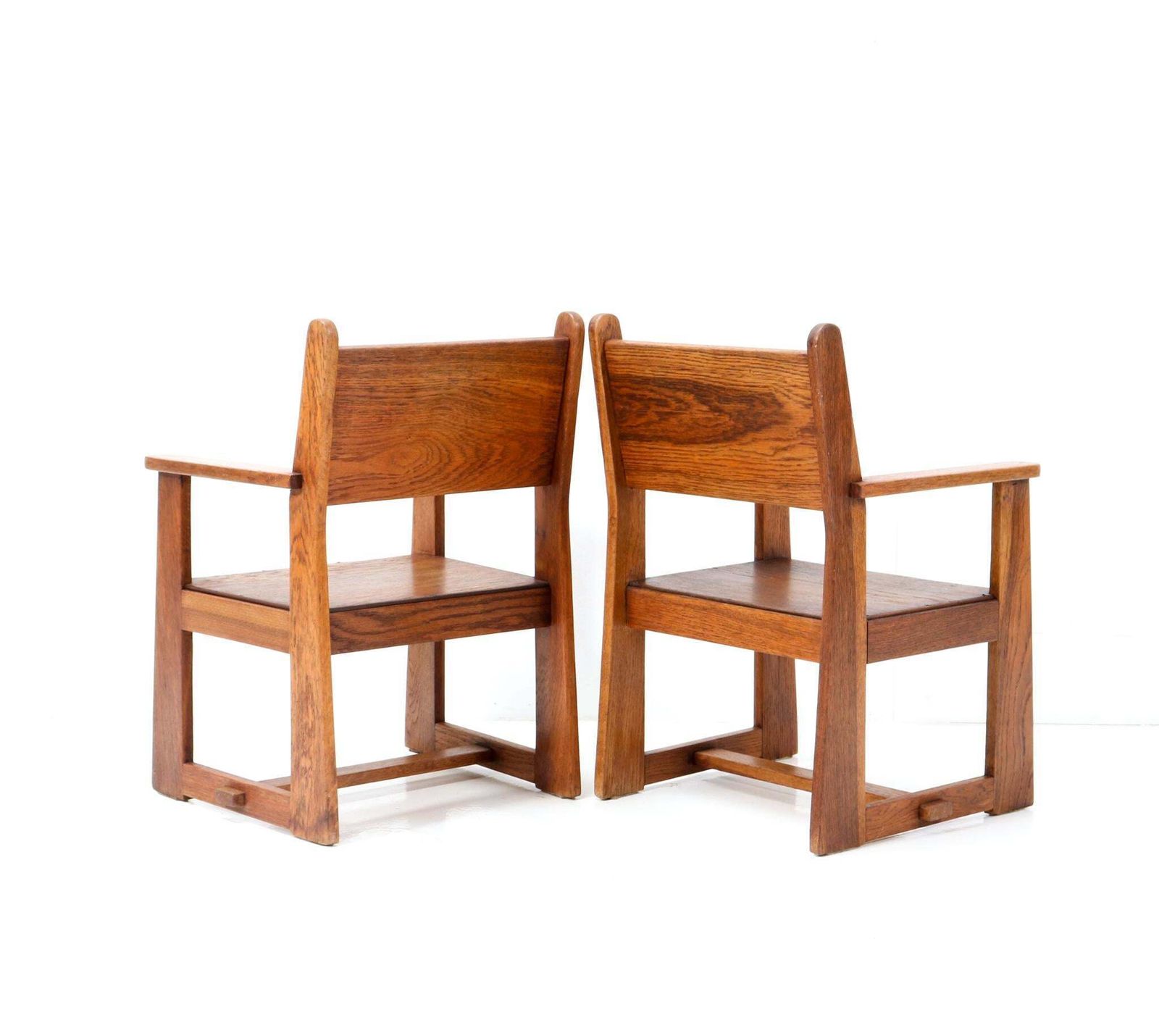 Two Art Deco Modernist Children's Armchairs By Jan Wils For Eik En Linden, 1918 photo 2523.0