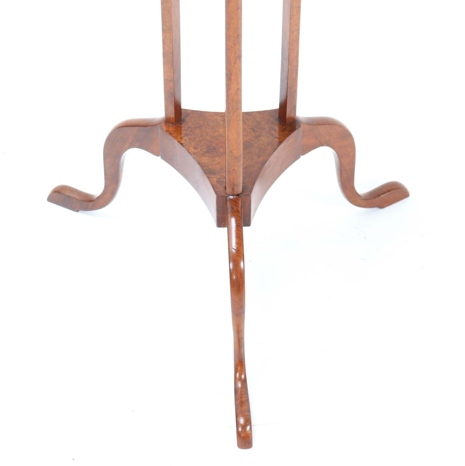 English 19th Century Burl And Walnut Tripod Occasional Table photo for sale