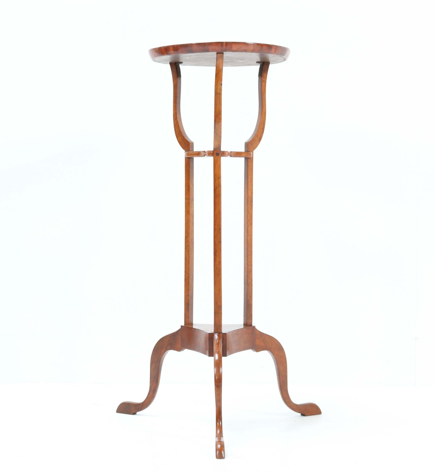 English 19th Century Burl And Walnut Tripod Occasional Table photo 1249.0
