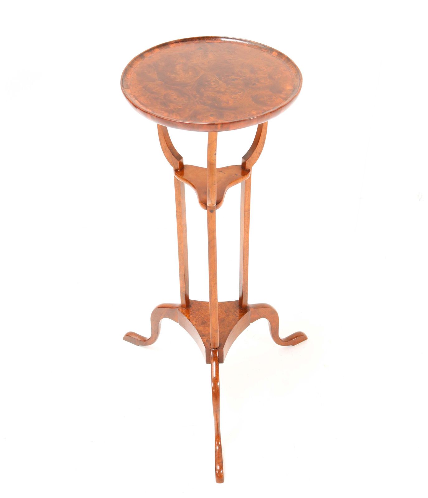 English 19th Century Burl And Walnut Tripod Occasional Table photo buy