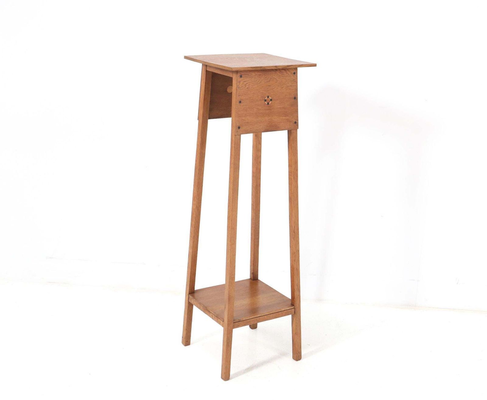 Oak Art Nouveau Arts & Crafts Pedestal By Jac. Van Den Bosch, 1900s photo Home Decor