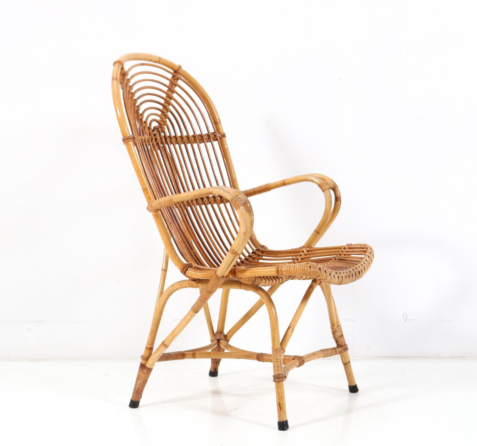 Mid Century Modern Rattan Lounge Chair, 1960s photo Furniture
