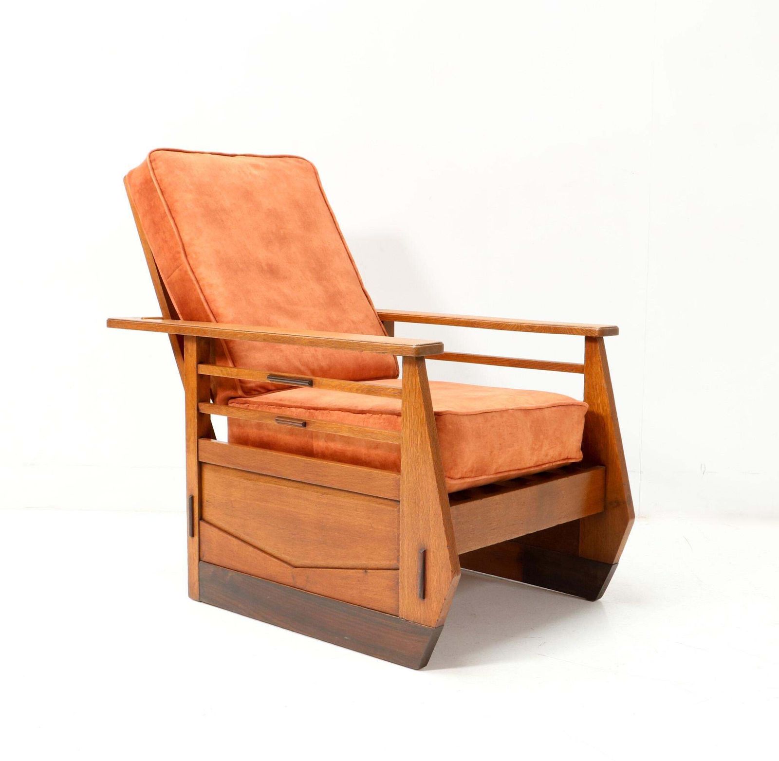 Oak Art Deco Amsterdamse School Lounge Chair Or Folding Chair, 1920s photo buy