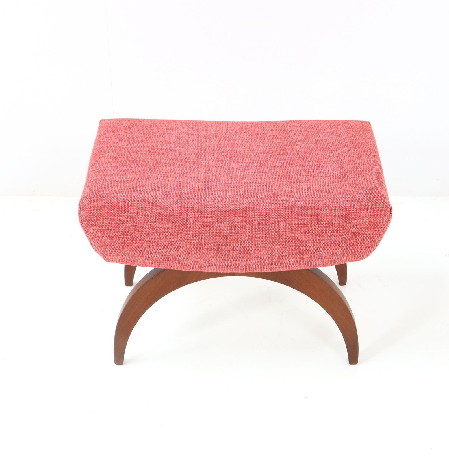 Walnut Mid Century Modern Stool By A.A. Patijn For Zijlstra, 1950s photo buy