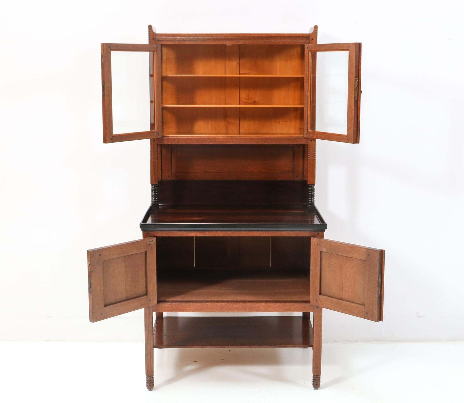 Oak Art Nouveau Arts & Crafts Cupboard By Jac. Van Den Bosch For 'T Binnenhuis photo vinterior