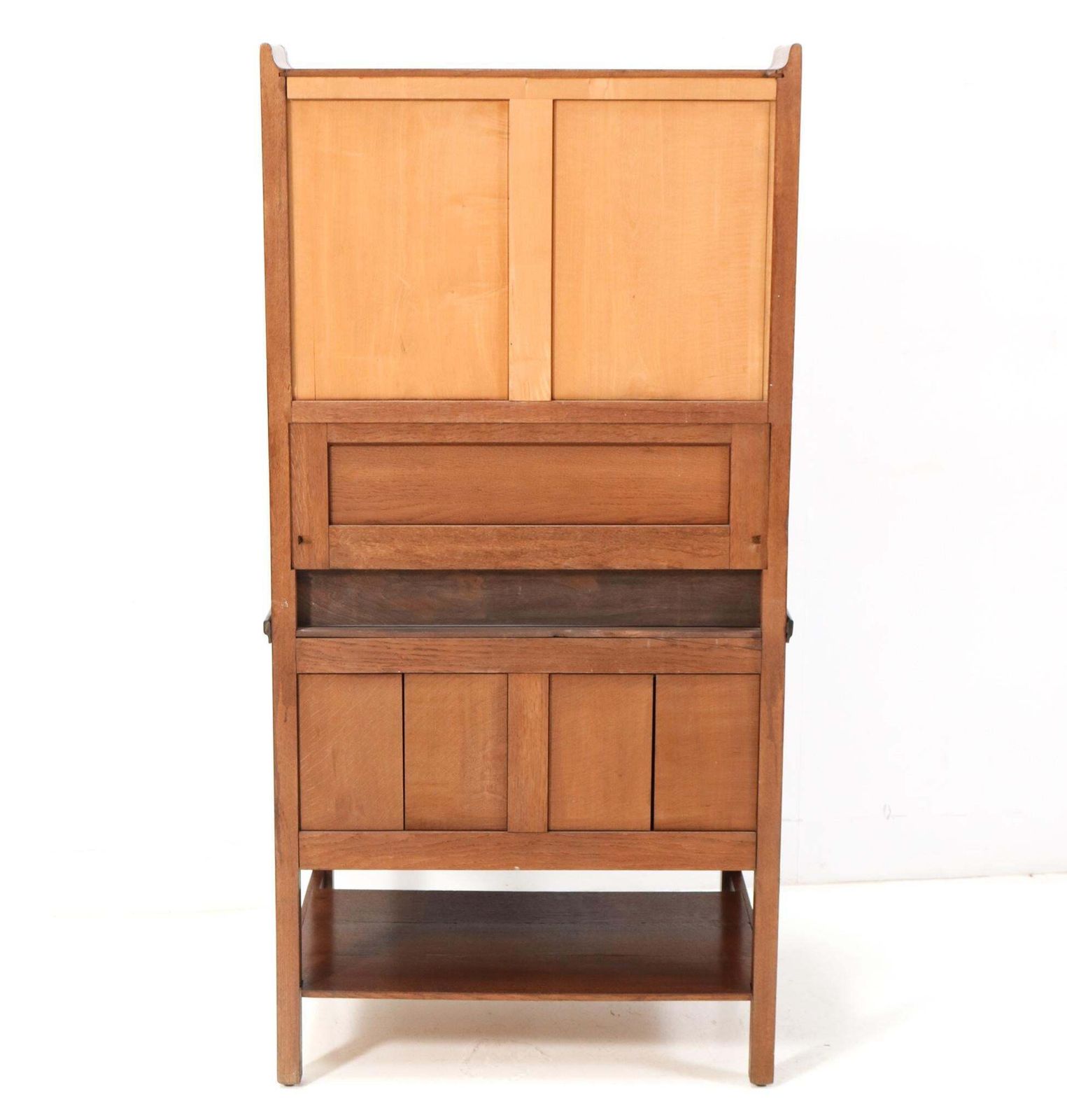 photo furniture Oak Art Nouveau Arts & Crafts Cupboard By Jac. Van Den Bosch For 'T Binnenhuis