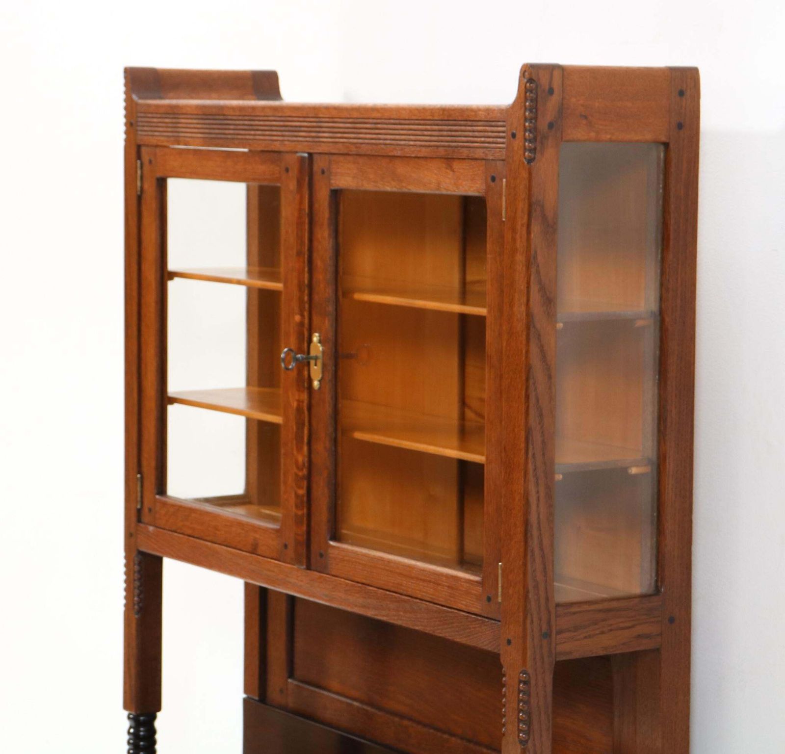 photo vinterior Oak Art Nouveau Arts & Crafts Cupboard By Jac. Van Den Bosch For 'T Binnenhuis
