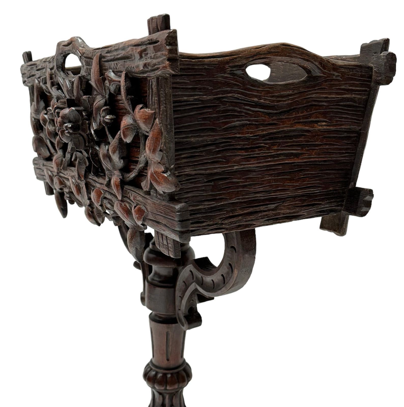 1421.0 French Carved Fruitwood  Black Forest Planter Or Jardiniiere, 1880s photo