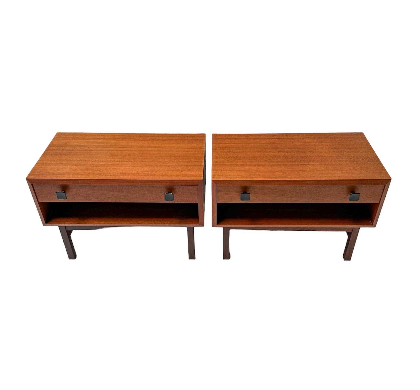 Pair Of Mid Century Modern Nightstands Or Bedside Tables, 1970s photo for sale