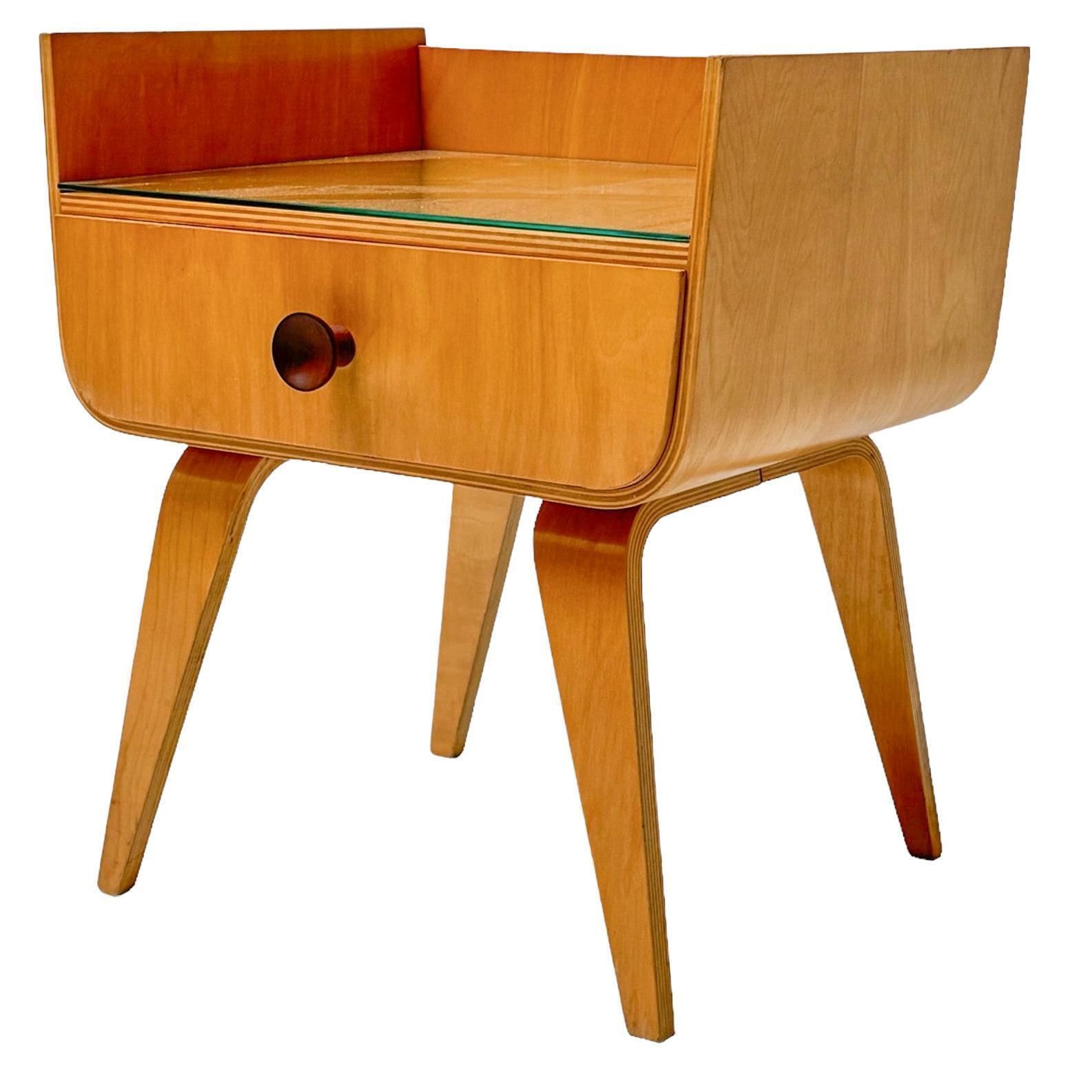 Cor Alons Birch Mid Century Modern Nightstand For Gouda Den Boer, 1950s