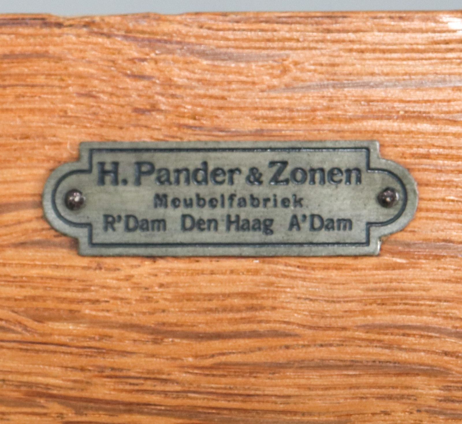 Art Deco Modernist Oak Armoire Or Wardrobe By Hendrik Wouda For Pander, 1924 photo vintage