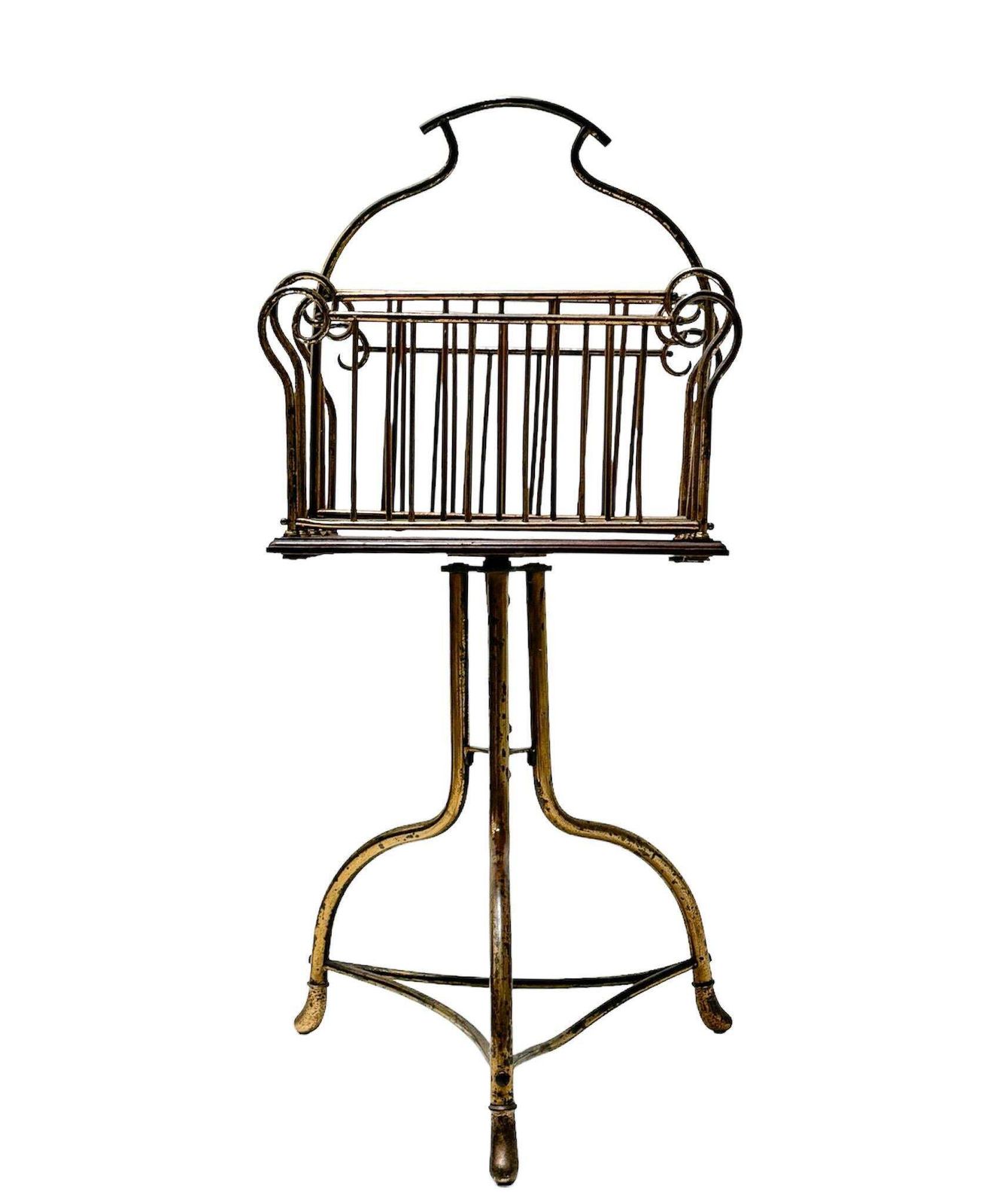 Art Nouveau Revolving Magazine Rack, 1900s photo furniture