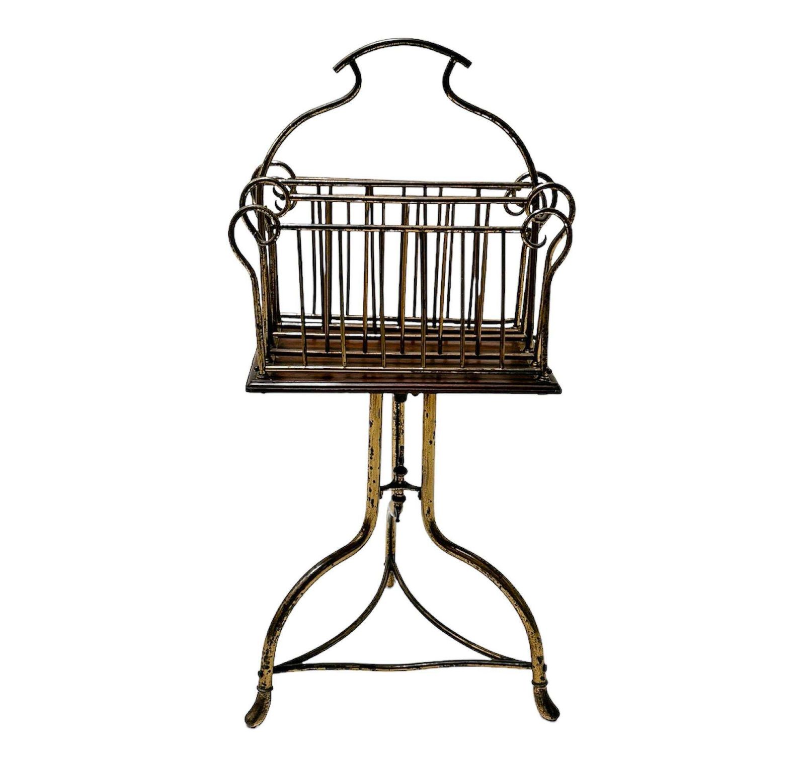 Art Nouveau Revolving Magazine Rack, 1900s photo vinterior